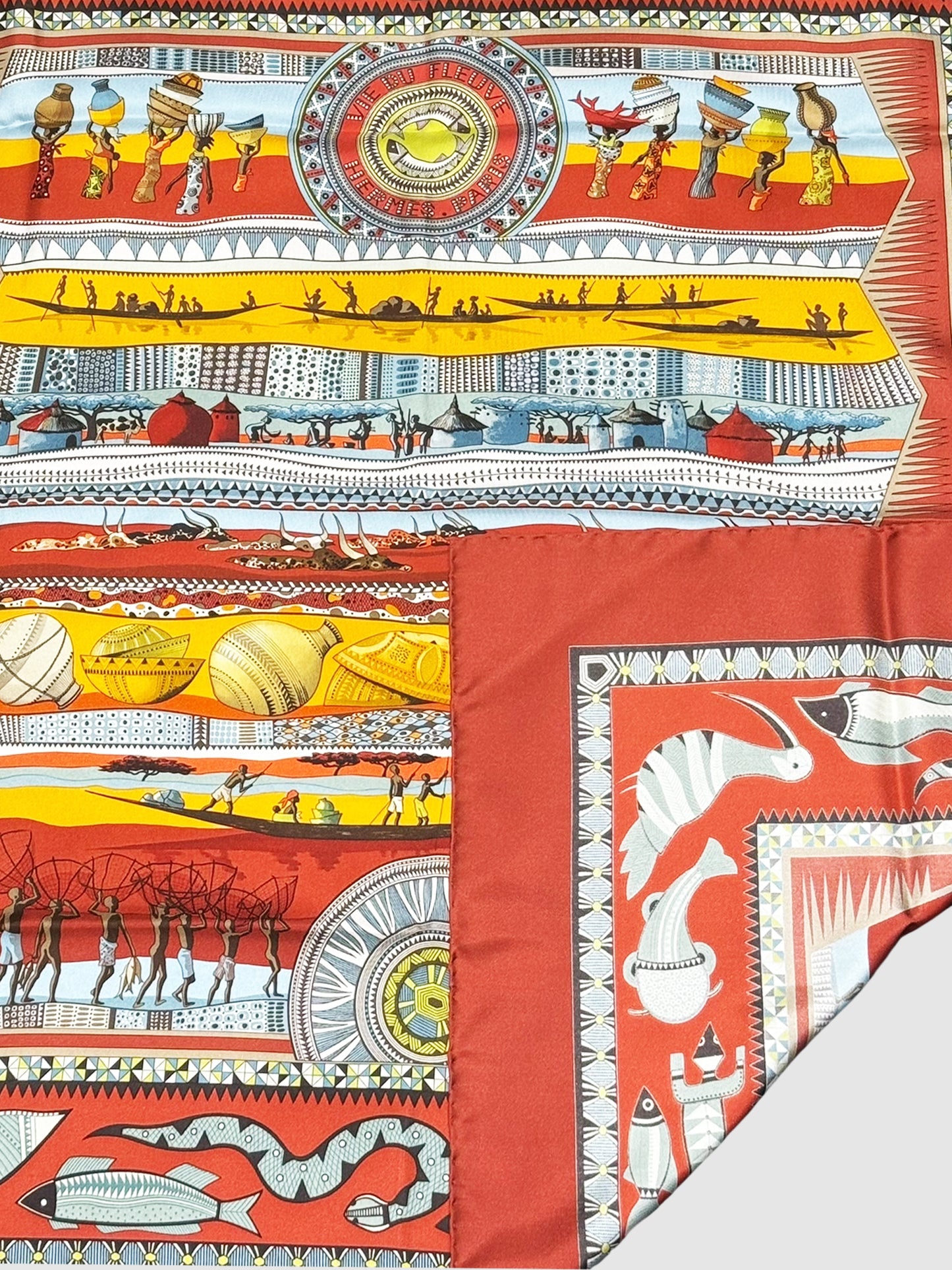 2005 "Vie du Fleuve" Silk Scarf