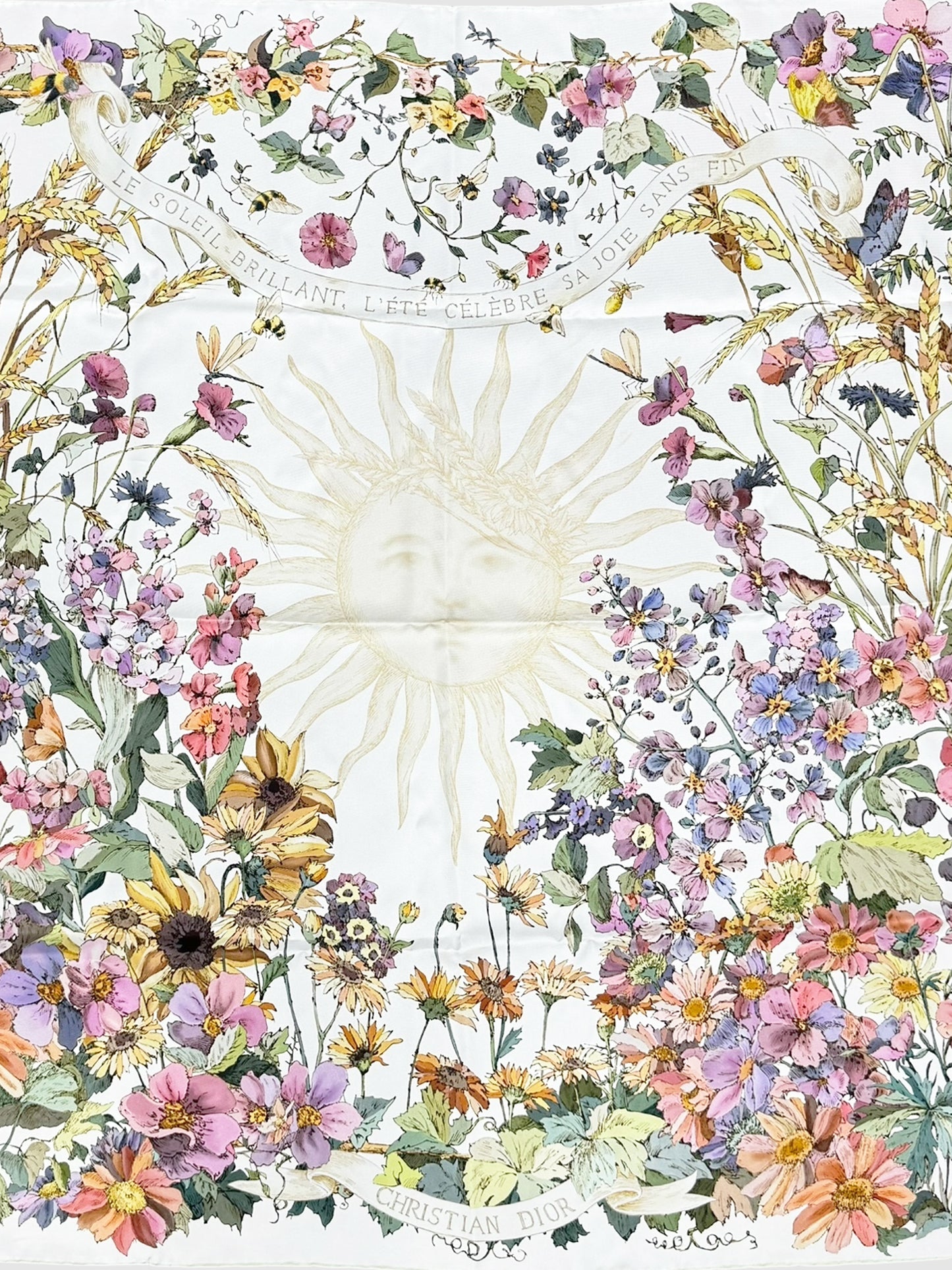 "Dior 4 Saisons Été Soleil" Silk Scarf