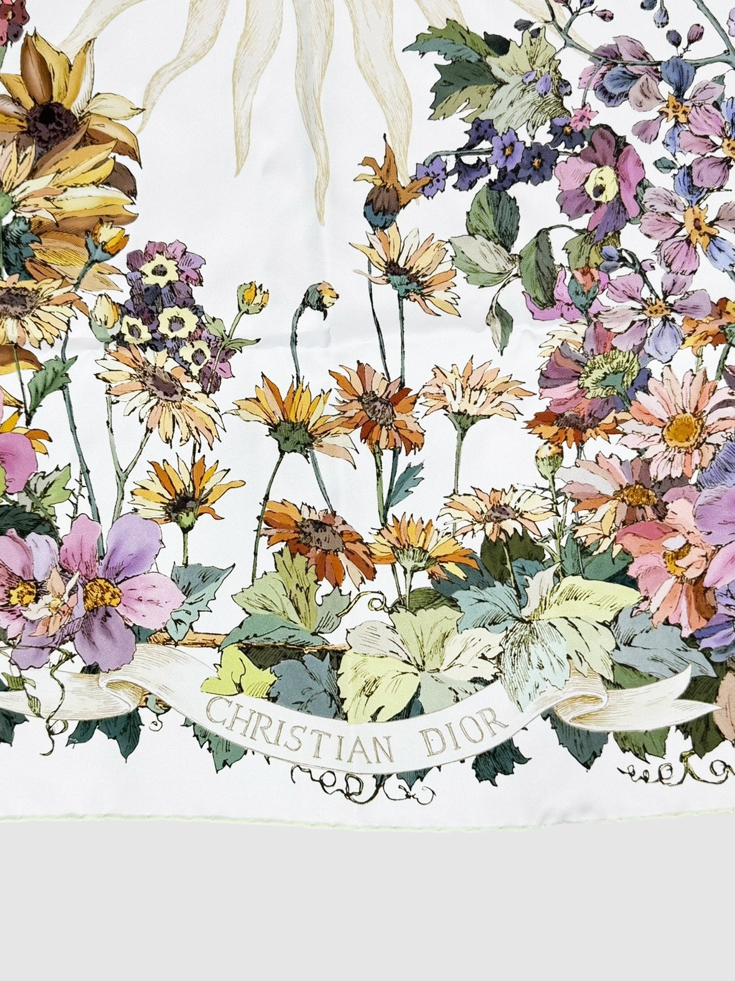 "Dior 4 Saisons Été Soleil" Silk Scarf