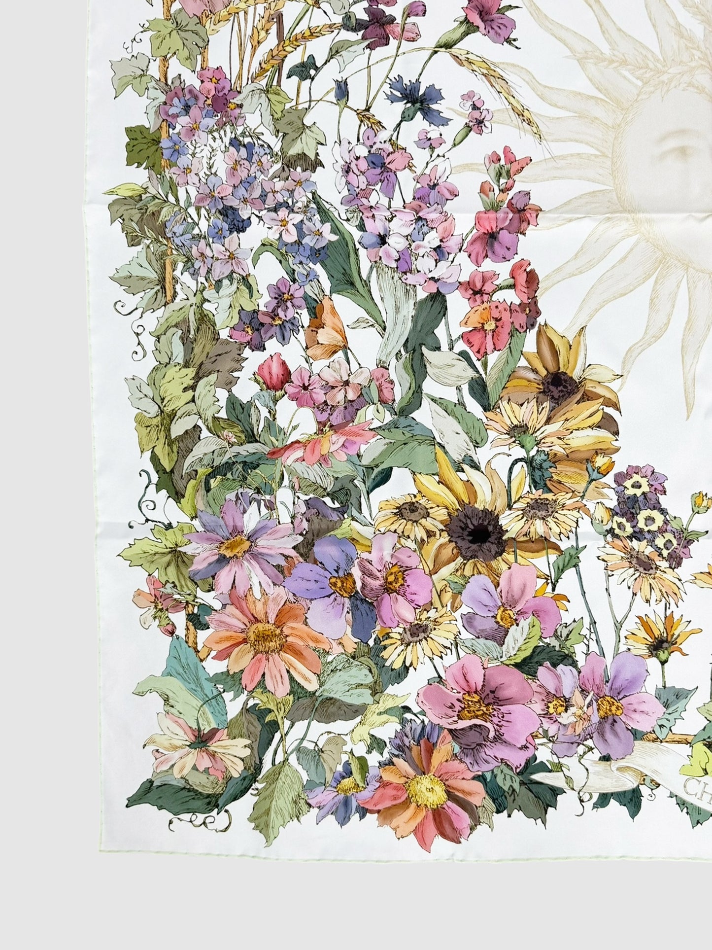 "Dior 4 Saisons Été Soleil" Silk Scarf