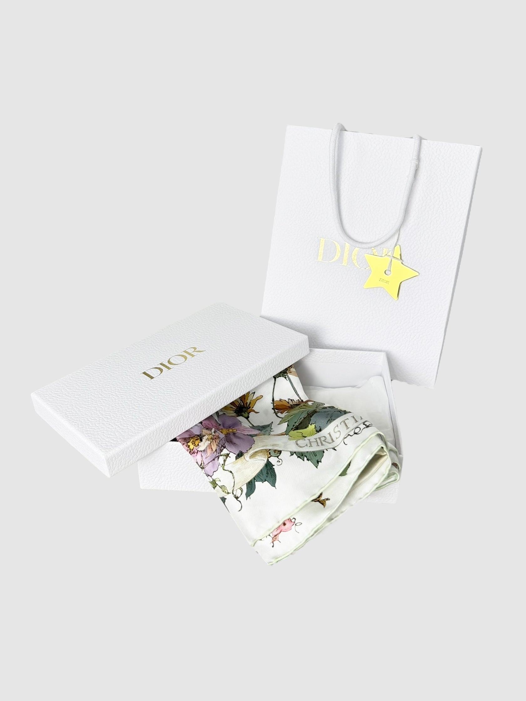 "Dior 4 Saisons Été Soleil" Silk Scarf