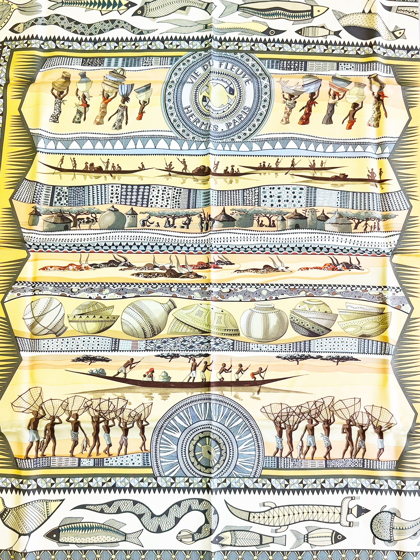 2005 "Vie du Fleuve" Silk Scarf