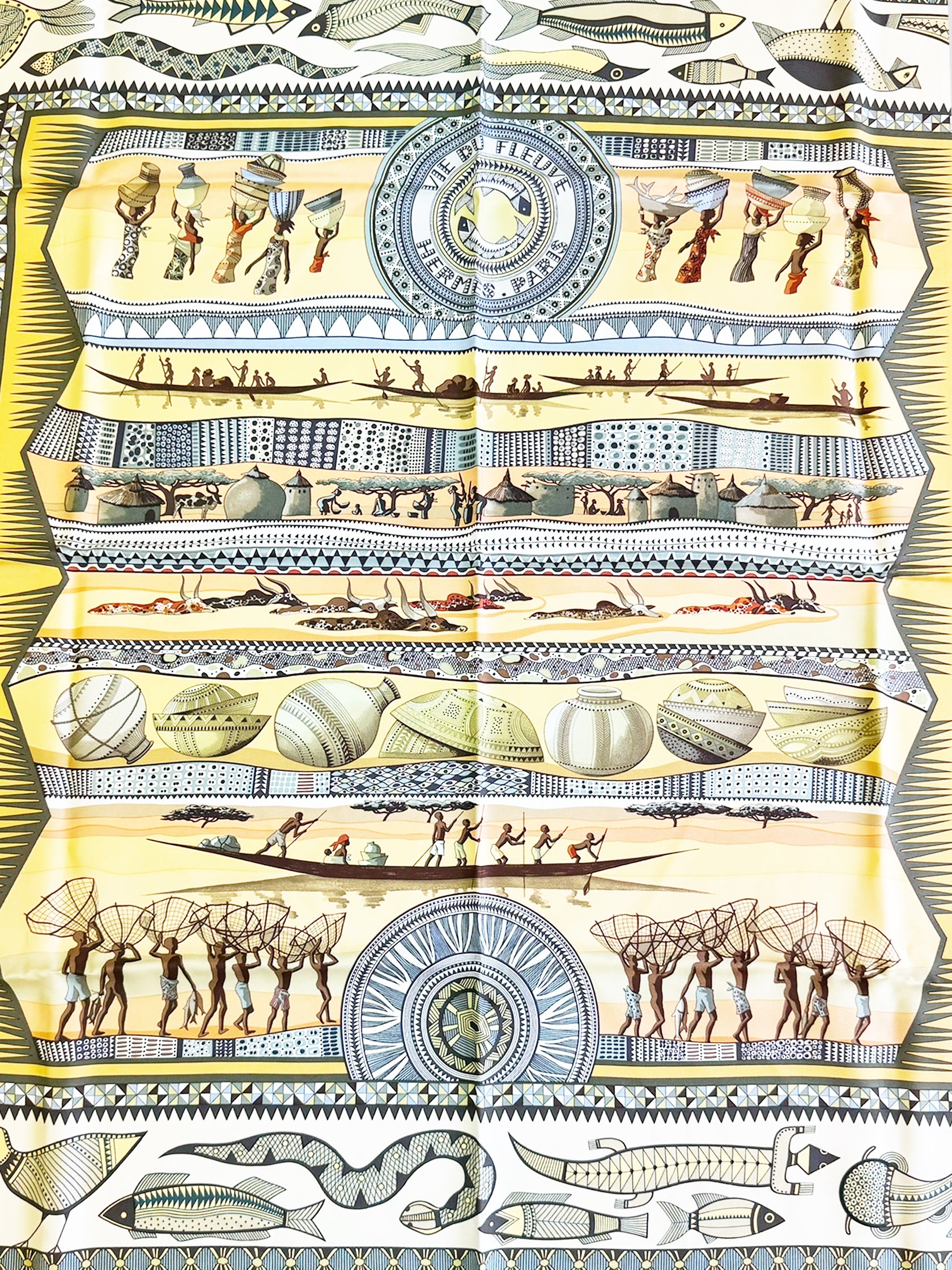 2005 "Vie du Fleuve" Silk Scarf