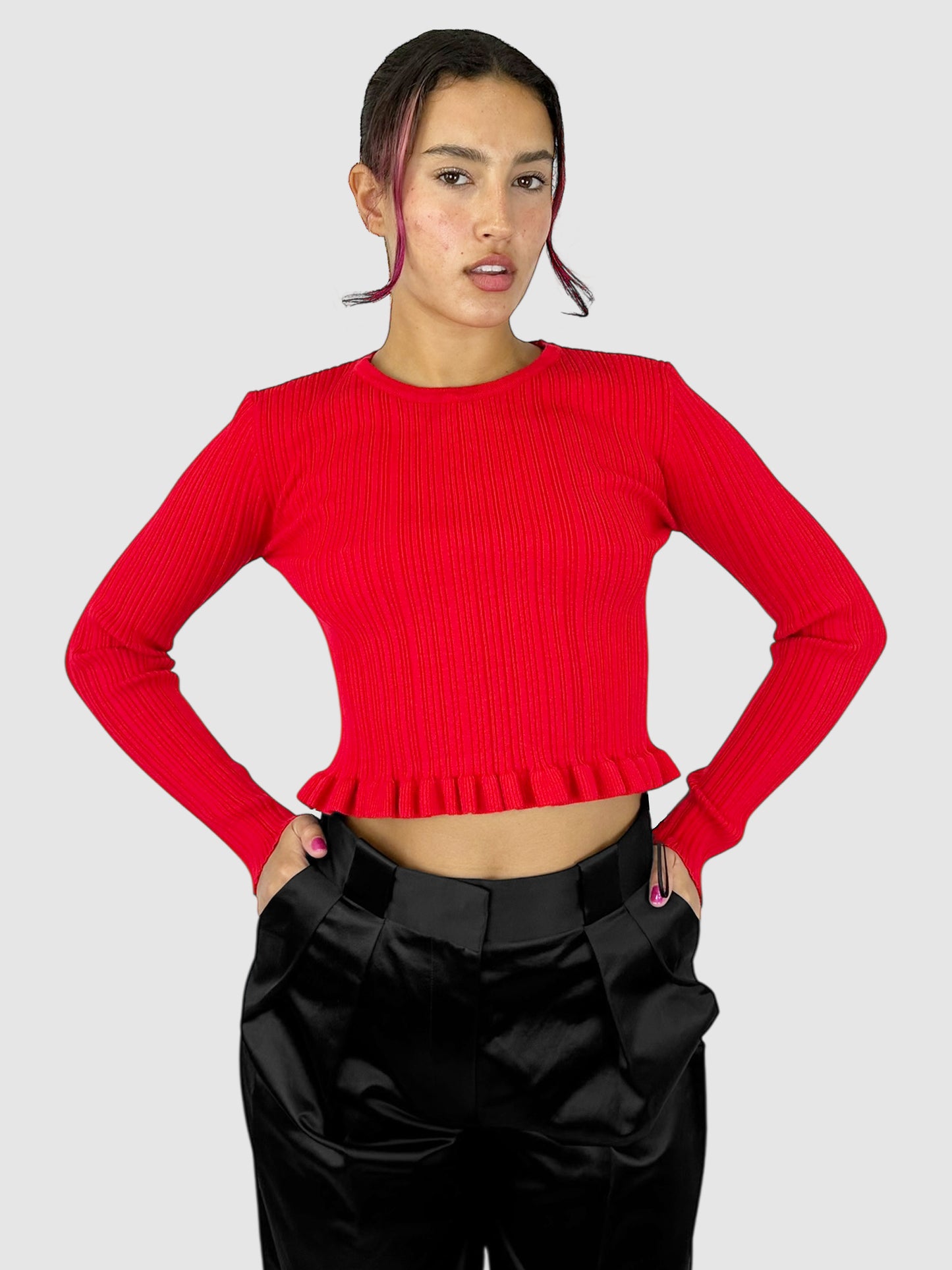 Ruffle Trim Top