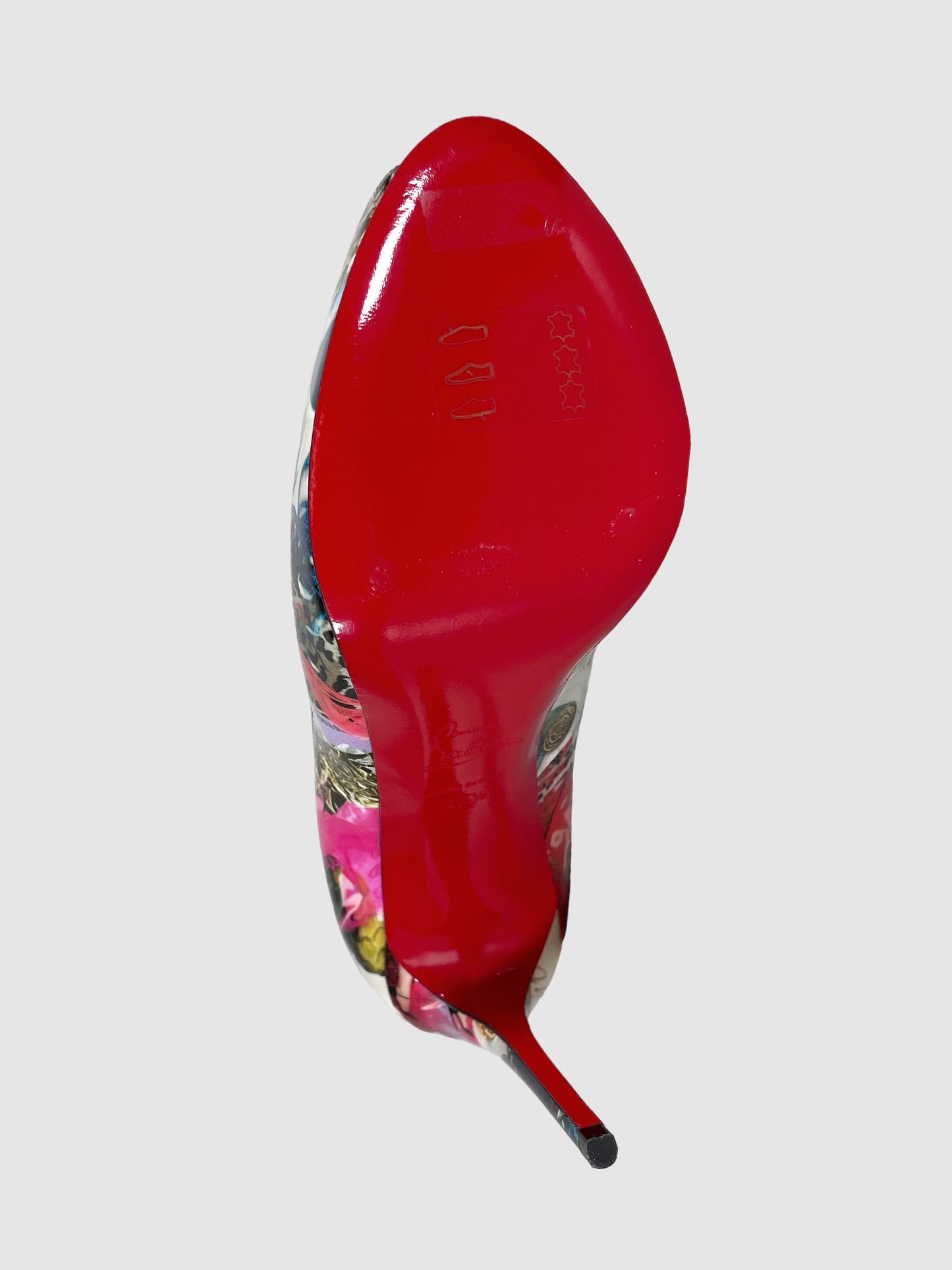 Christian Louboutin Lady Peep Printed Pump - Size 37.5