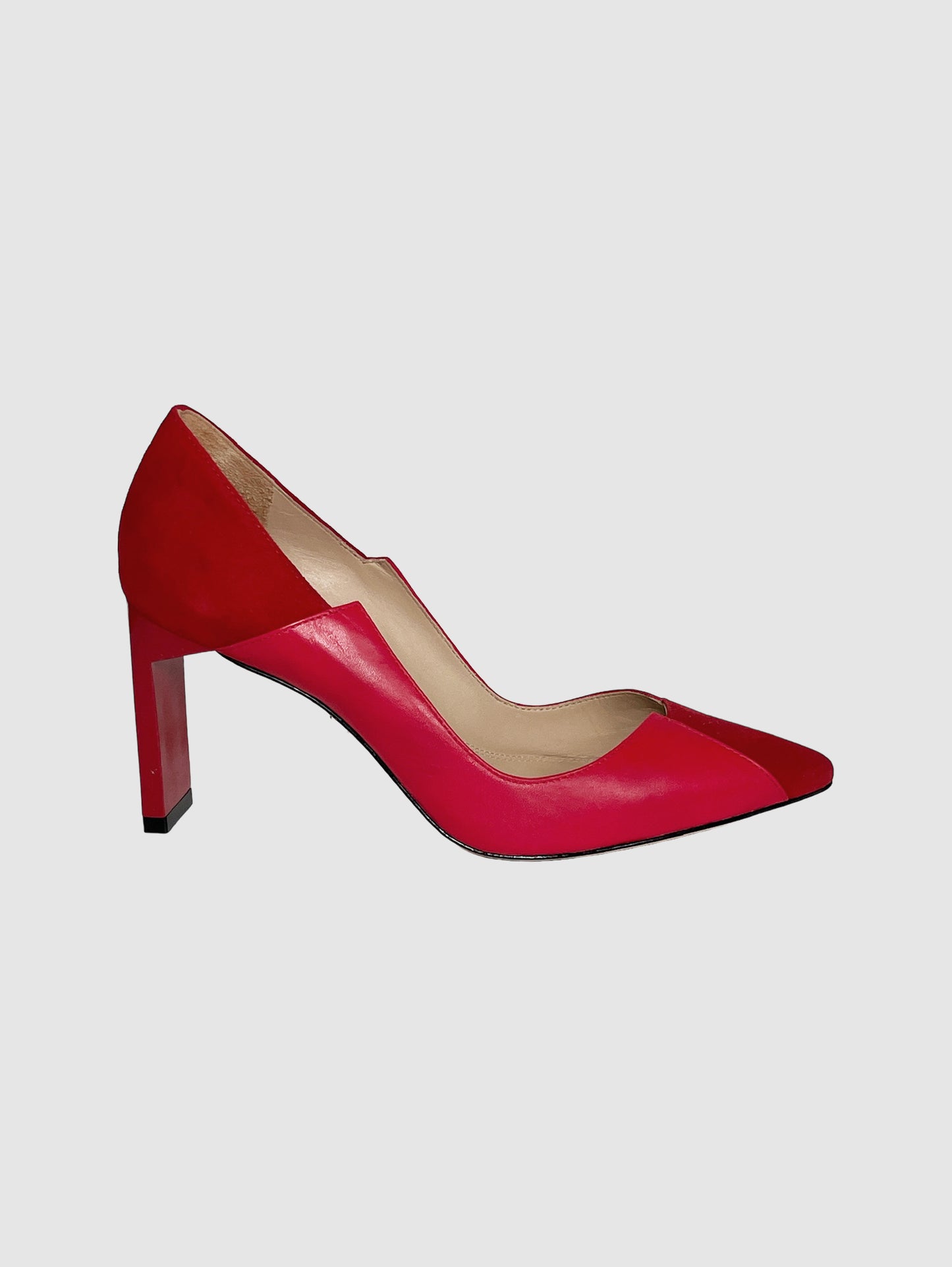 Leather and Suede Pumps - Size 39