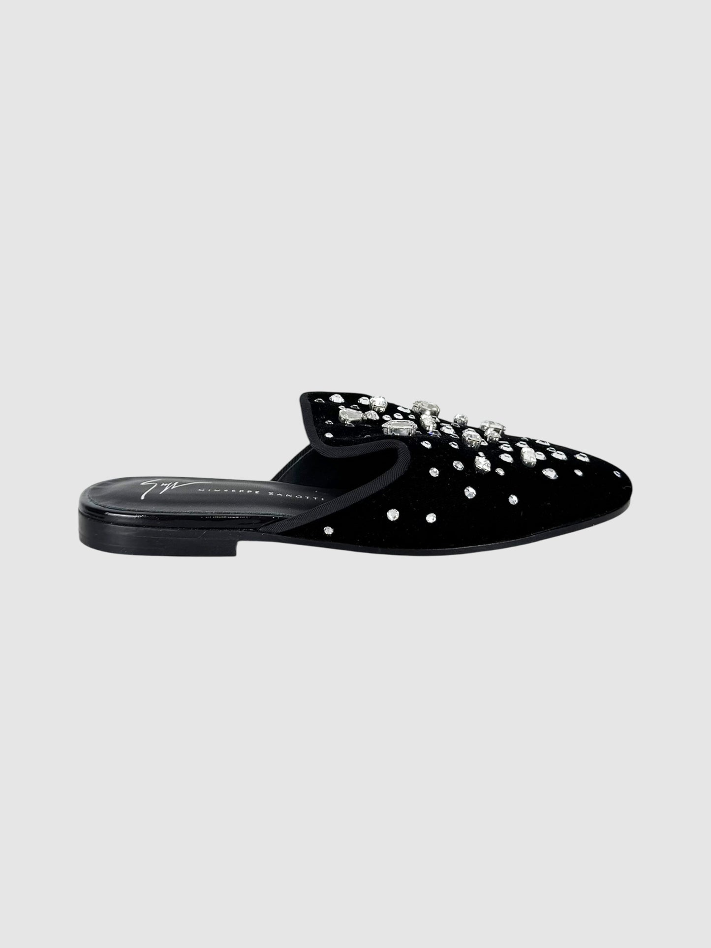 Jewel Velvet Mules