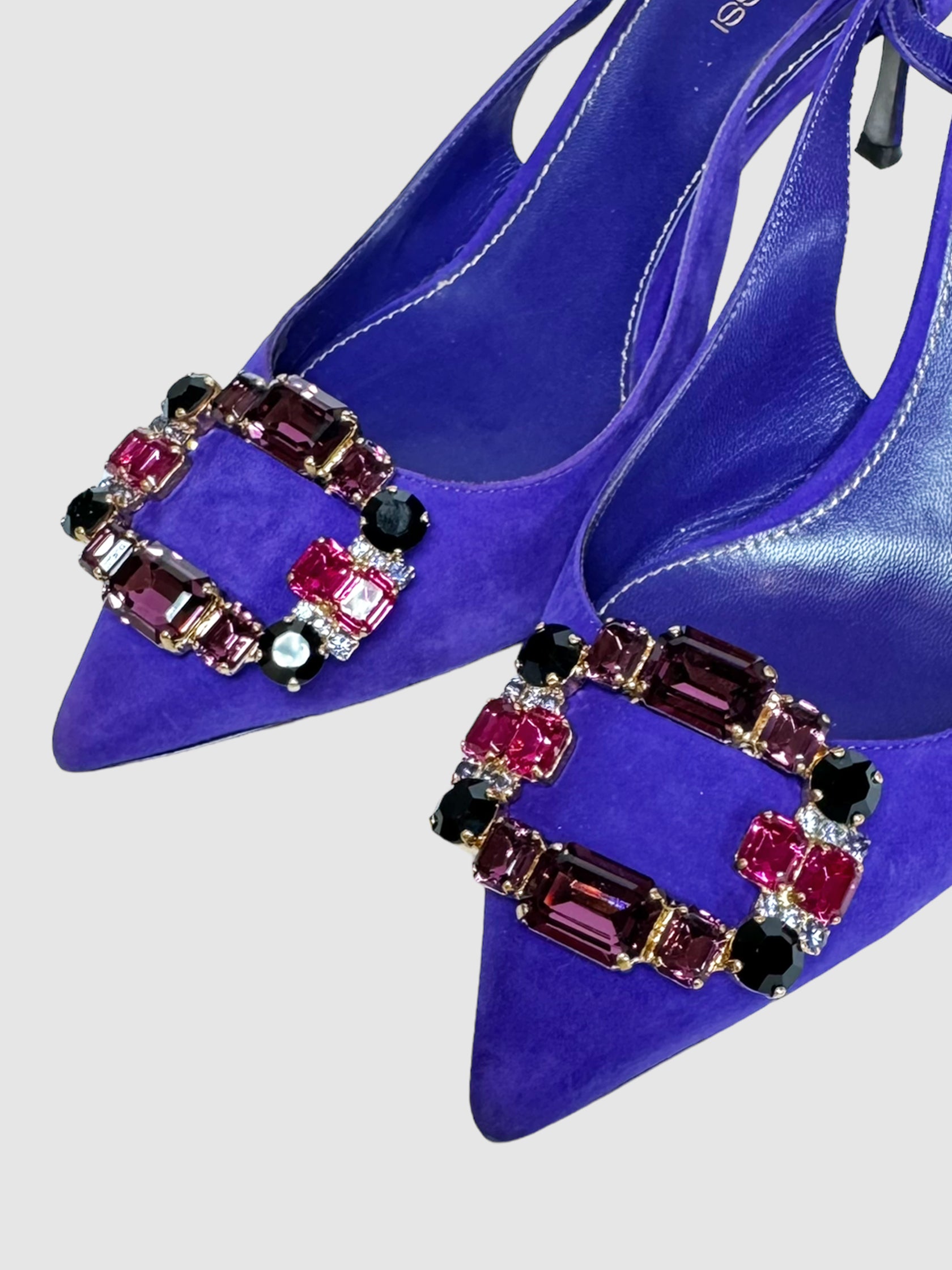 Suede Slingback Pumps - Size 37.5