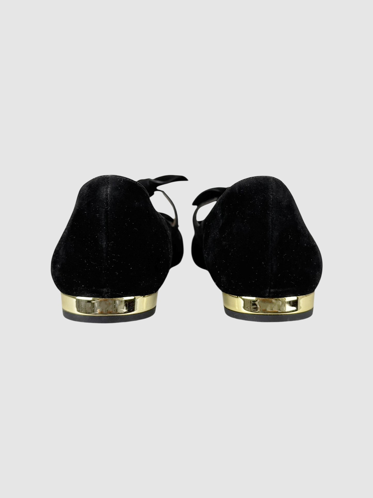 Bow Suede Flats