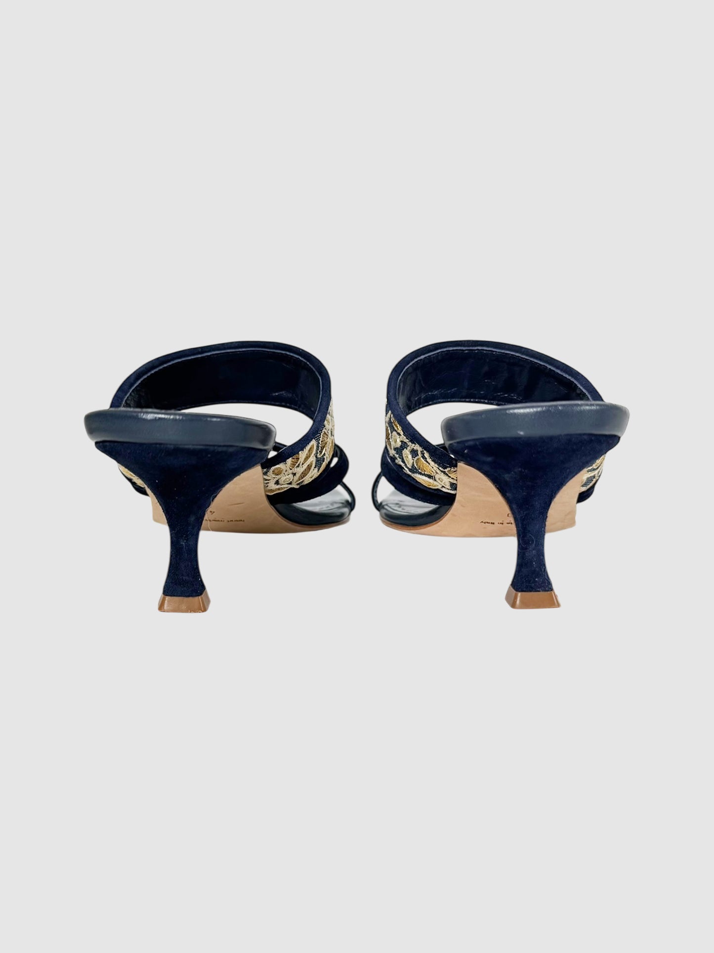 Brocade Thong Heels
