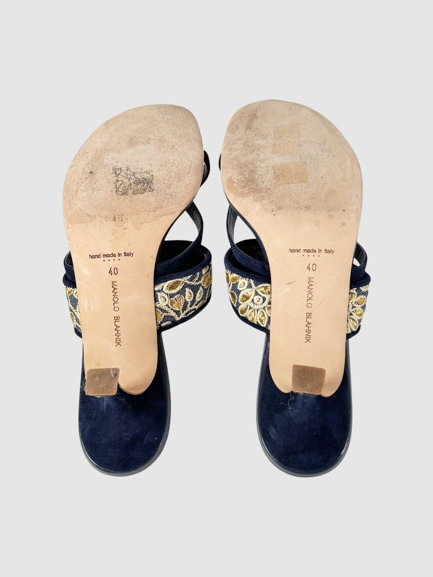 Brocade Thong Heels