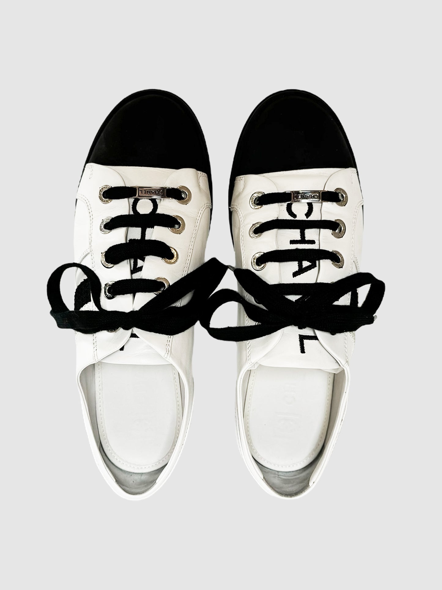 Colourblock Leather Low-Top Sneakers - Size 39.5