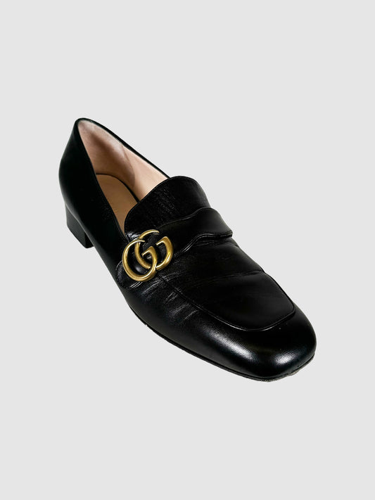 Gucci Double G Leather Loafers - Size 42