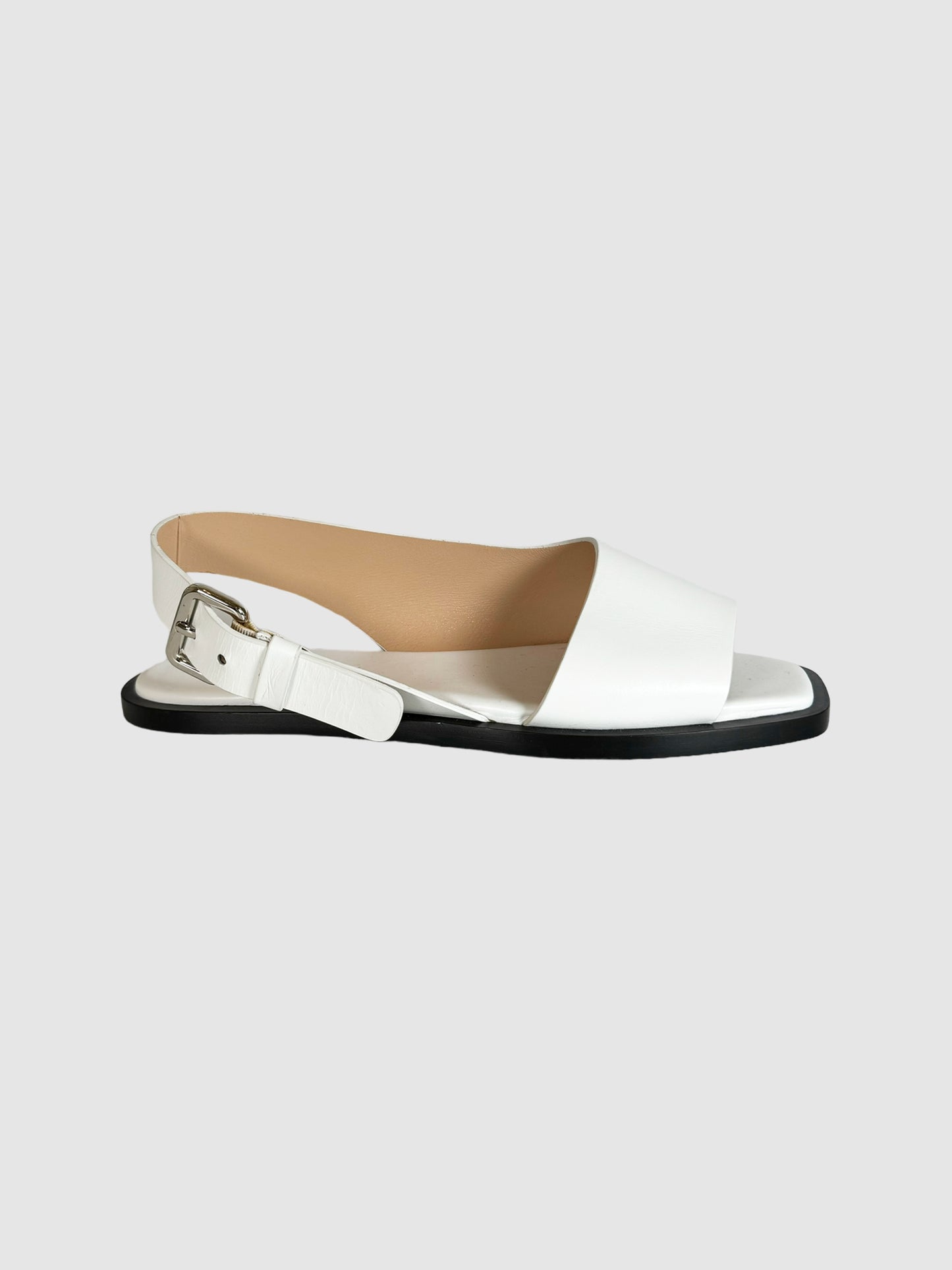 Leather Flat Sandals - Size 38.5
