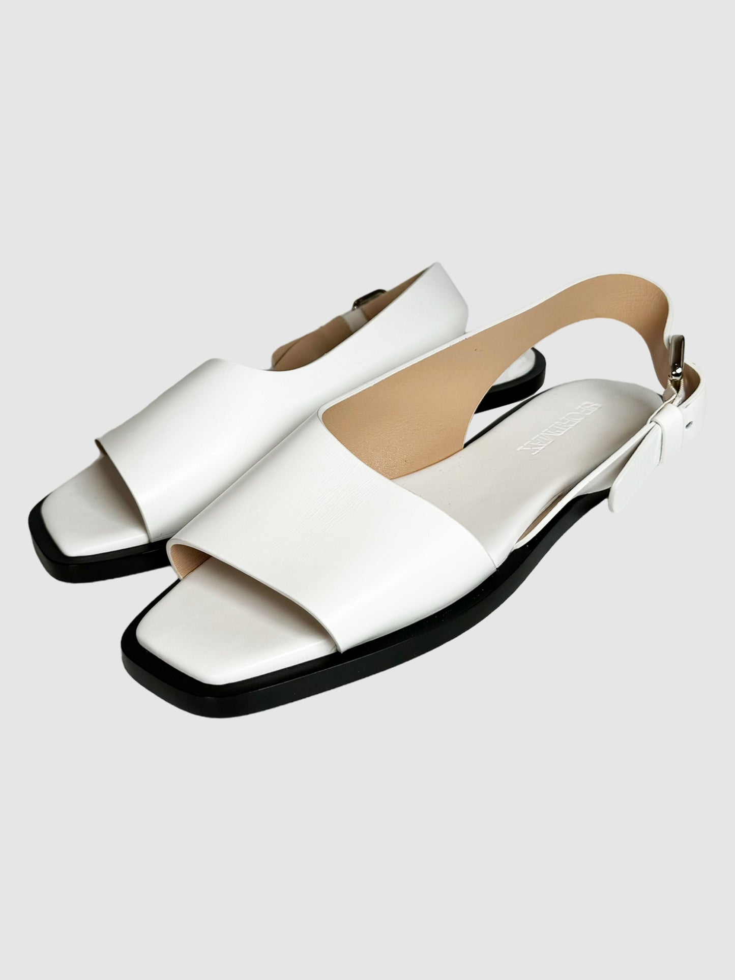 Leather Flat Sandals - Size 38.5