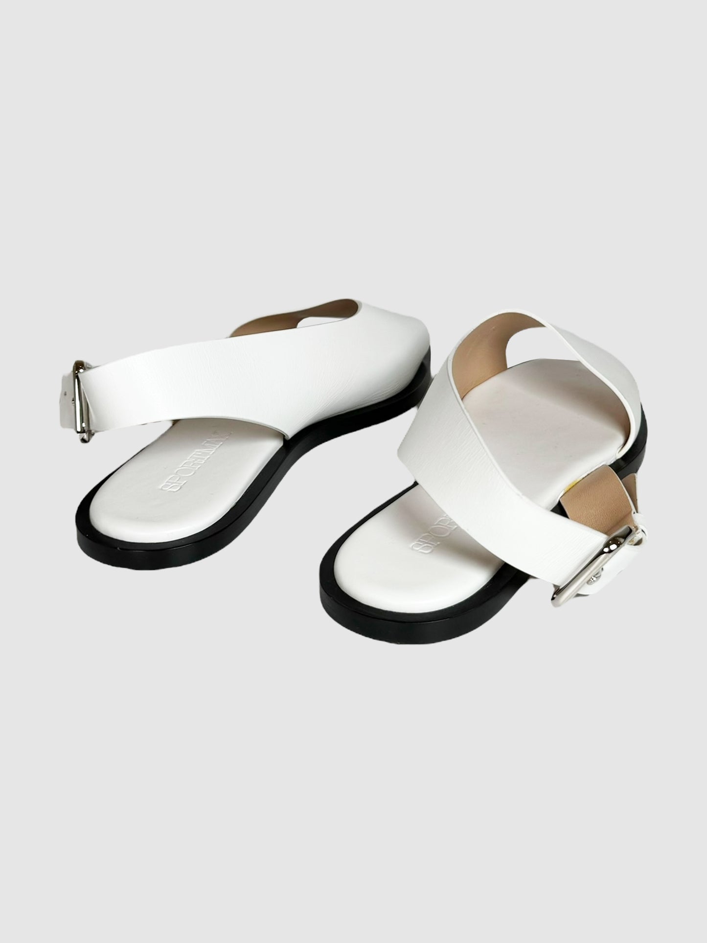Leather Flat Sandals - Size 38.5
