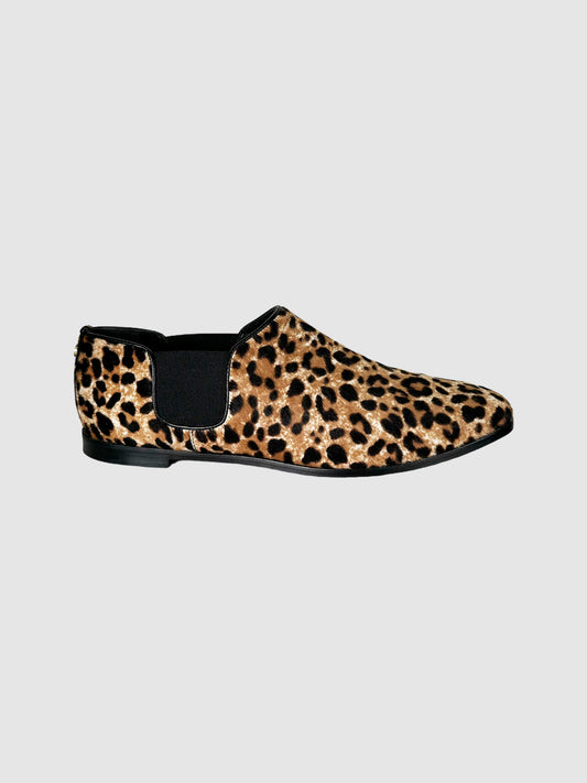 Jimmy Choo Leopard Print Loafers - Size 39