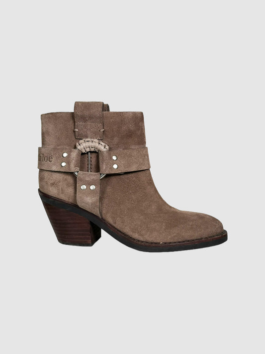Suede Ankle Boots - Size 37