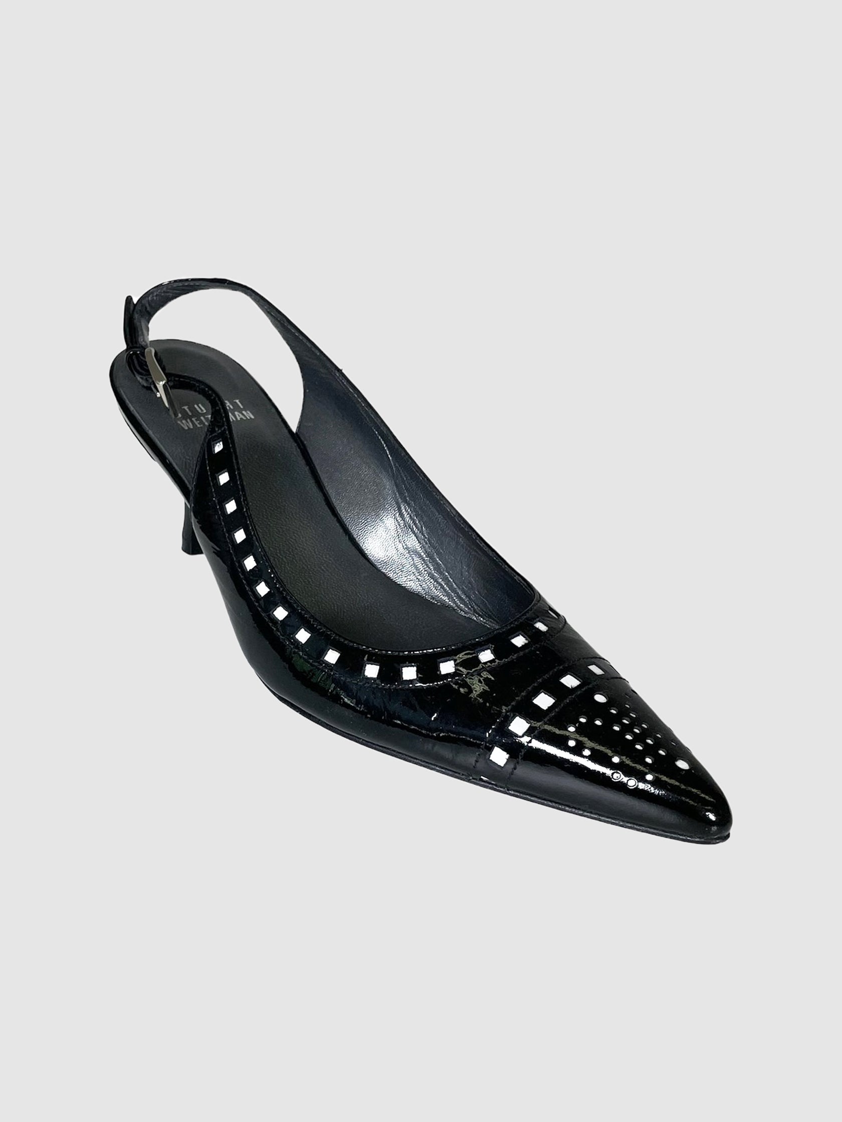 Stuart Weitzman Patent Leather Slingback Pumps - Size 6