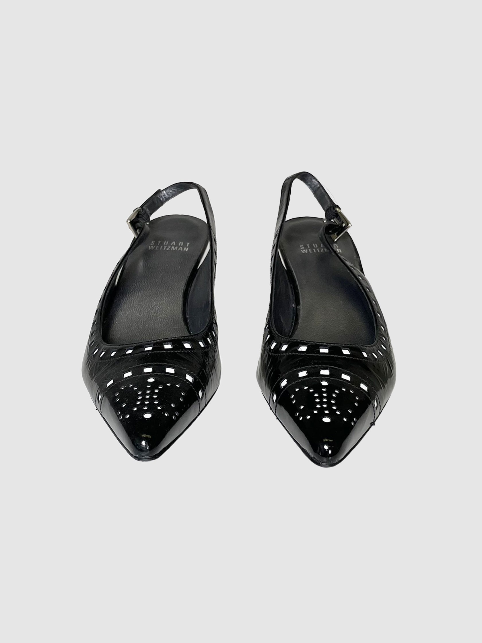 Stuart Weitzman Patent Leather Slingback Pumps - Size 6
