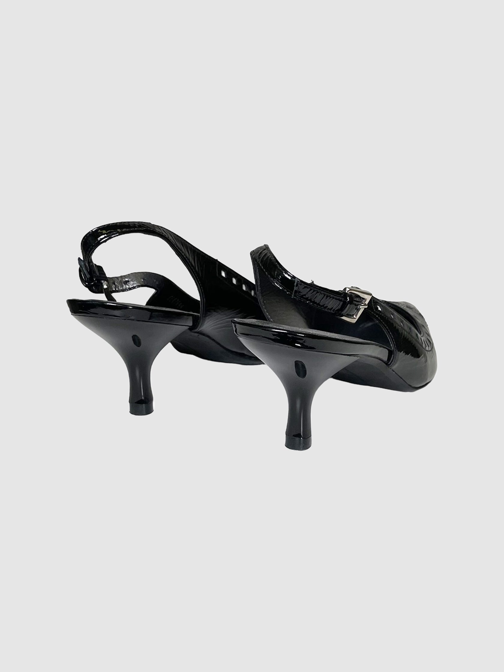 Stuart Weitzman Patent Leather Slingback Pumps - Size 6