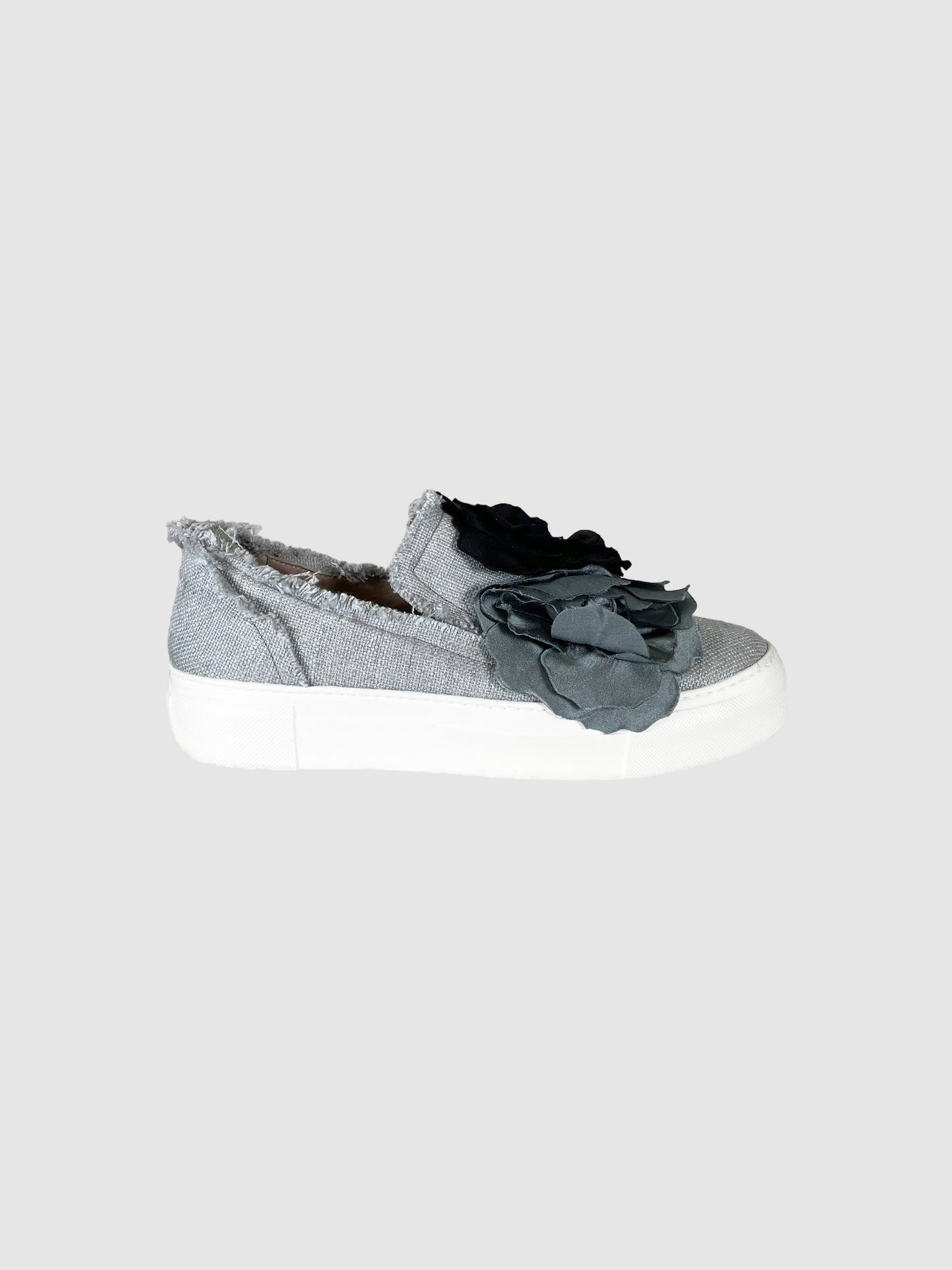 Woven Flatform Slip-On Sneakers - Size 39