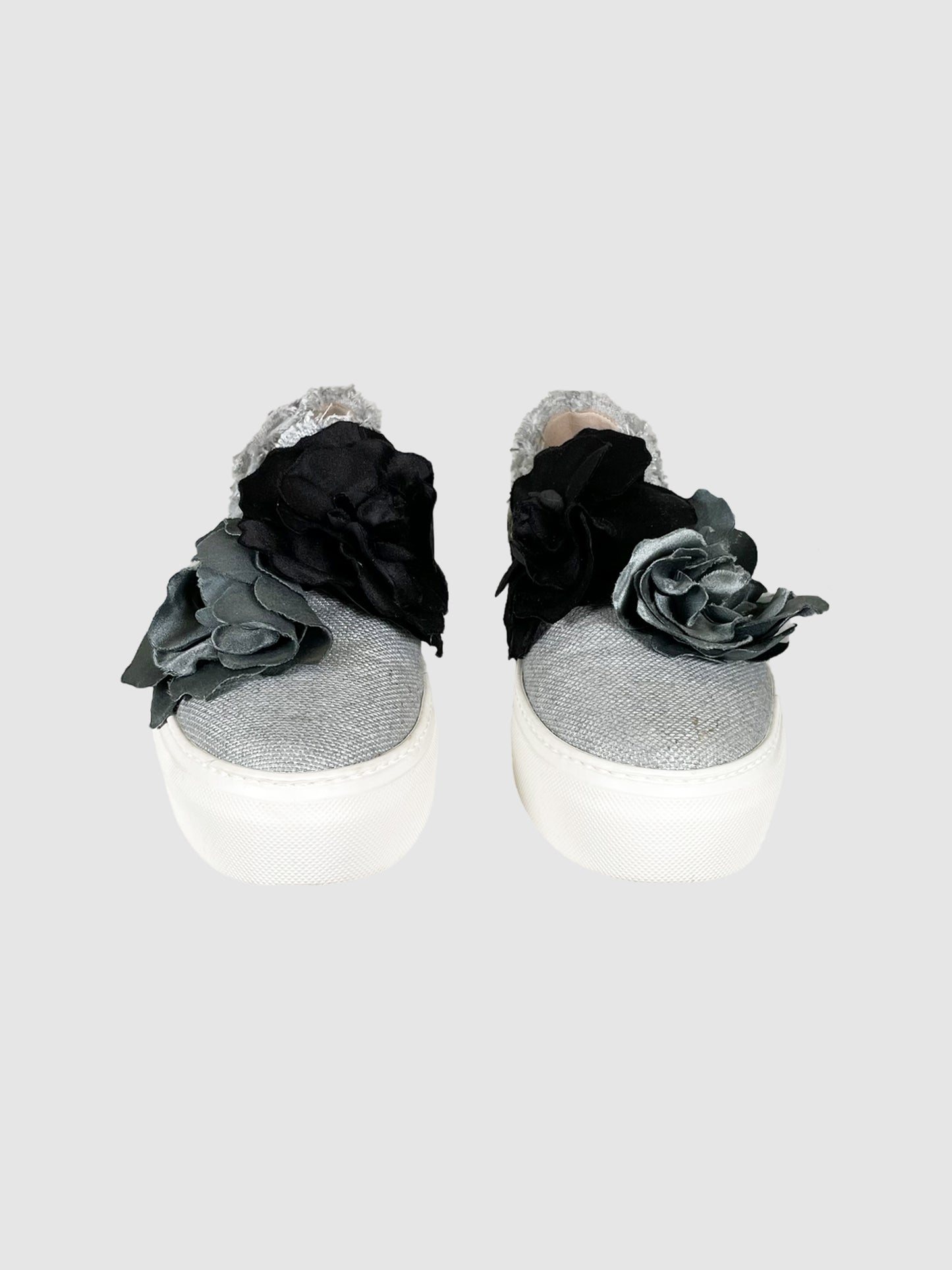 Woven Flatform Slip-On Sneakers - Size 39