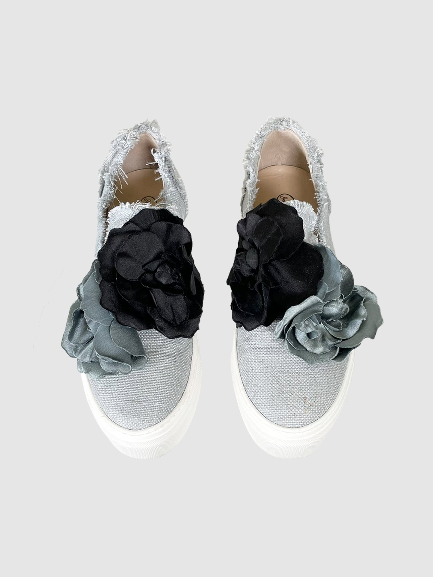 Woven Flatform Slip-On Sneakers - Size 39