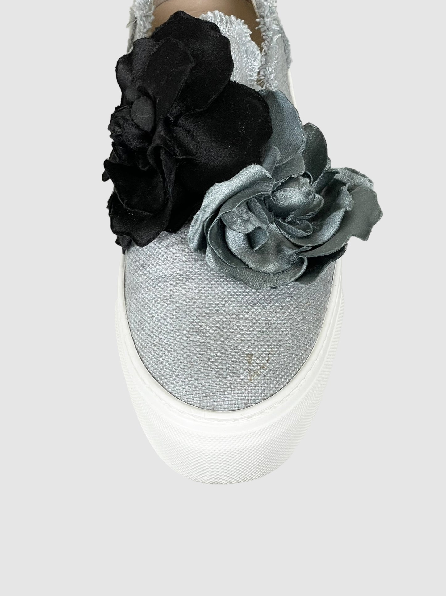 Woven Flatform Slip-On Sneakers - Size 39