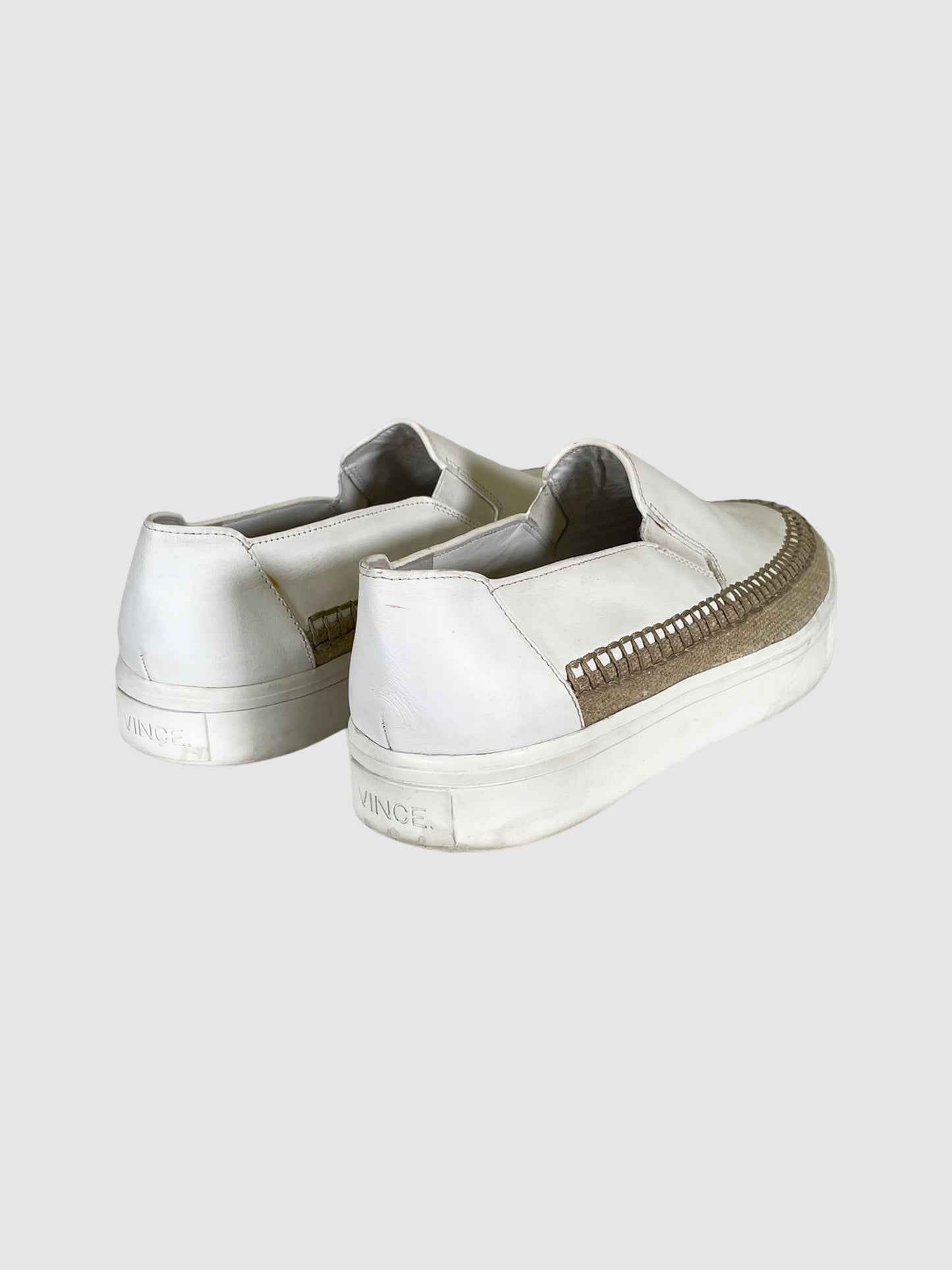 Vince Leather Slip-on Sneakers - Size 38