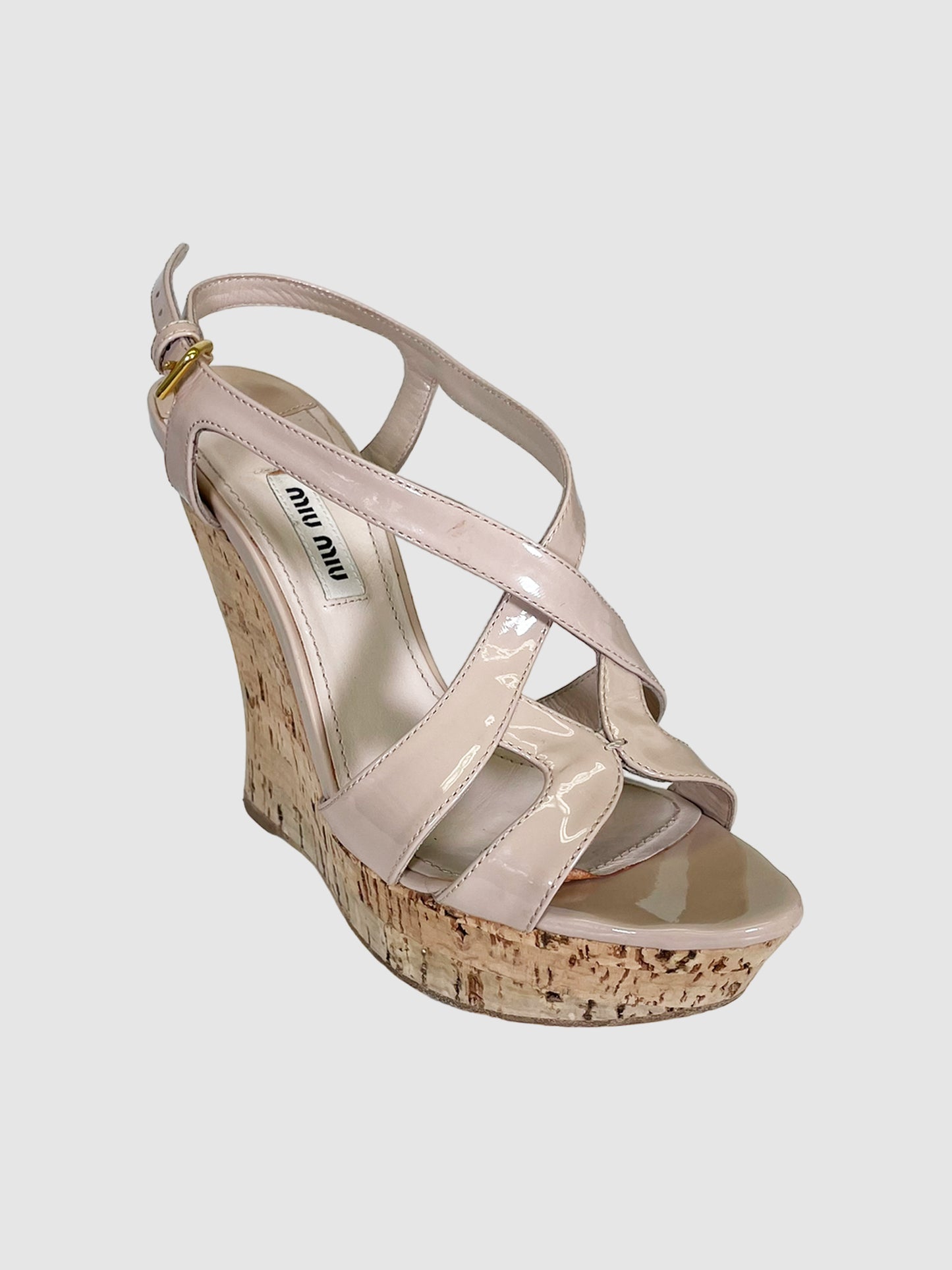 Patent Leather Wedges - Size 36
