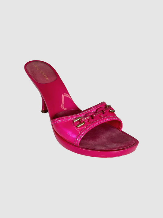 Louis Vuitton Hot Pink Slides - Size 39