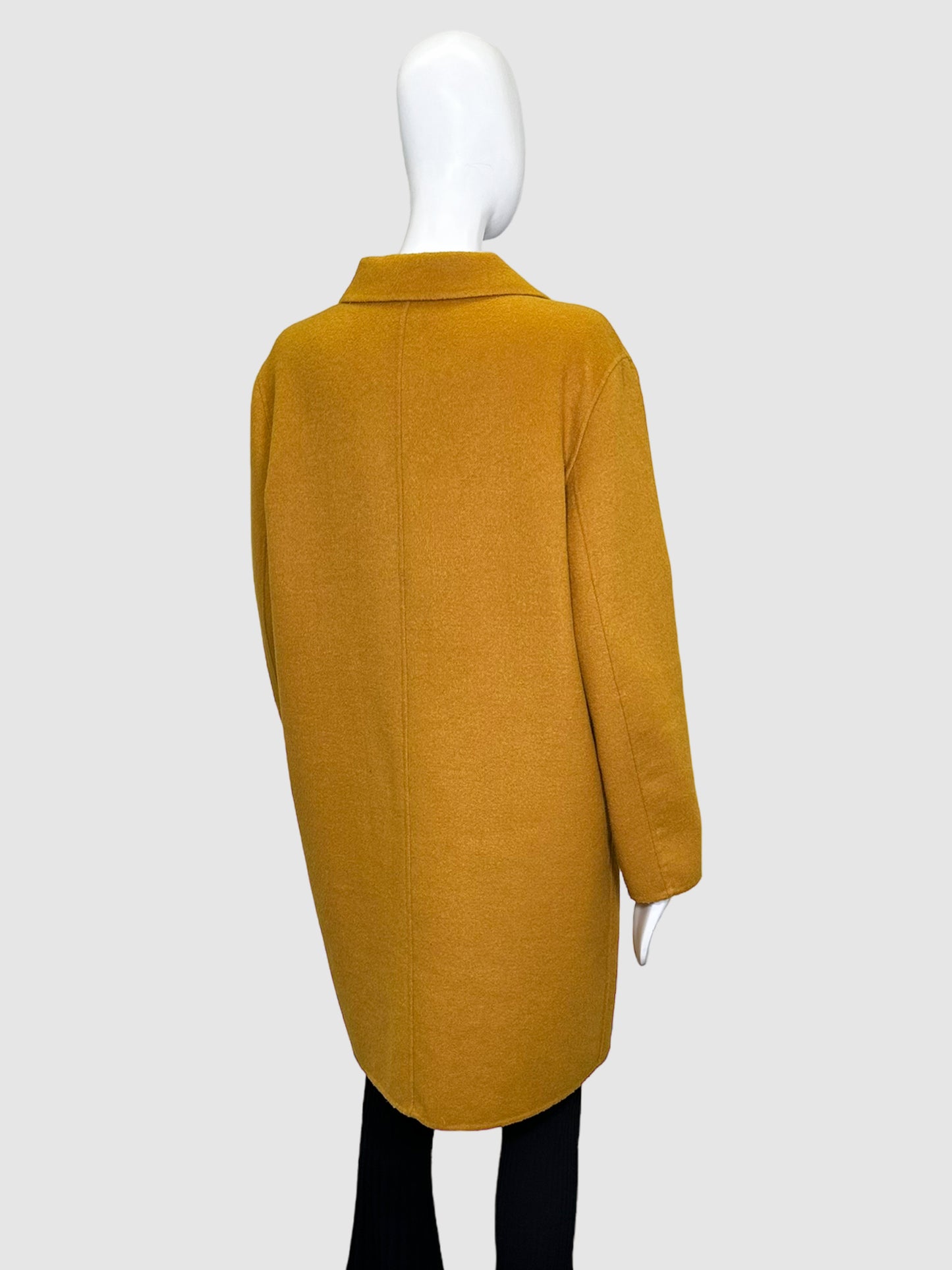 Wool Single-Button Coat - Size 38