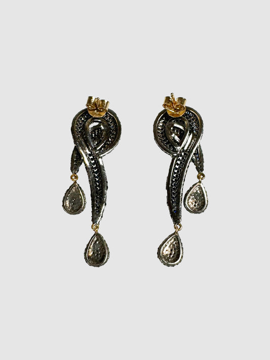 Victorian Sapphire and Diamond Earrings