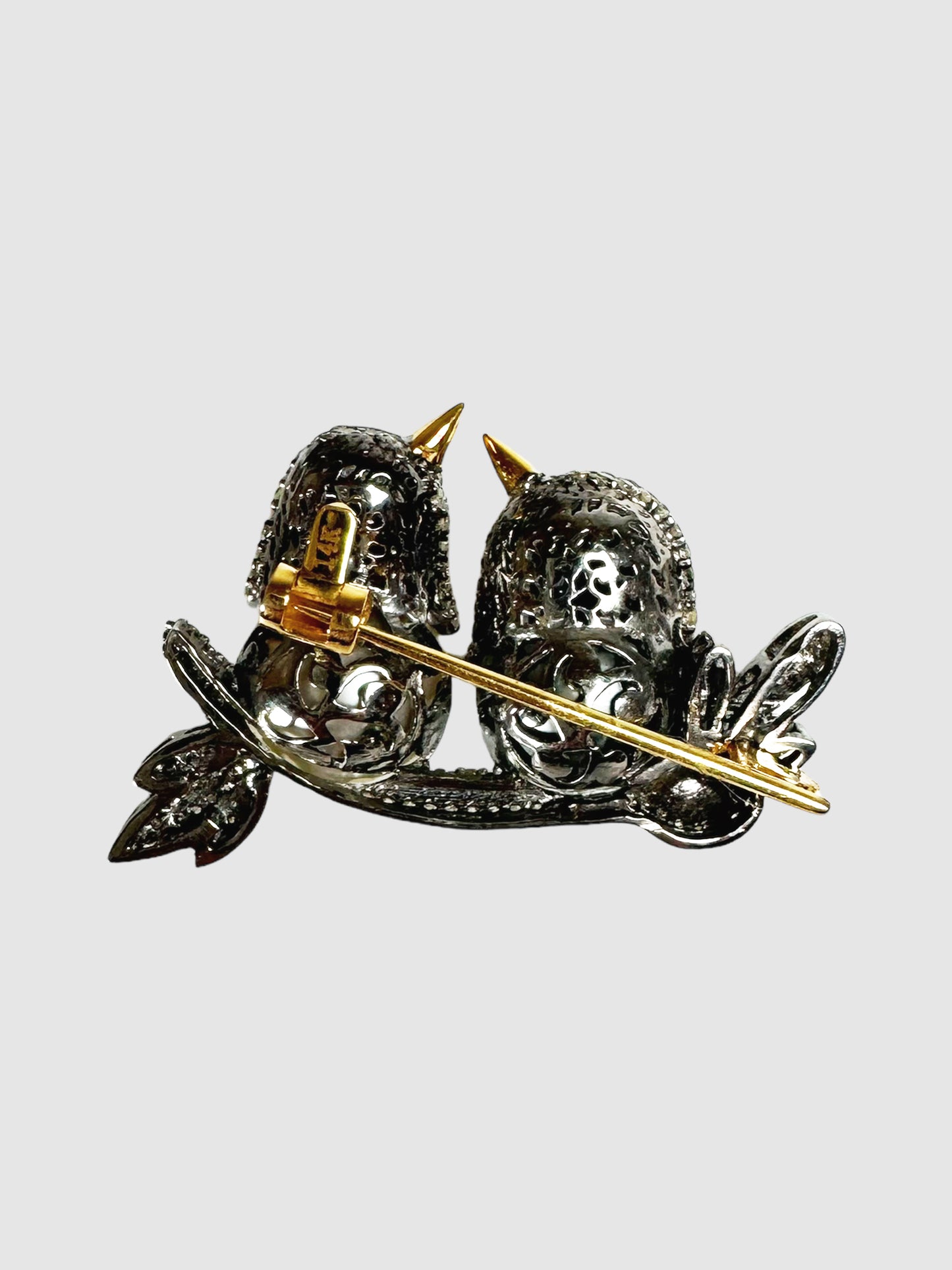 Two Birds Victorian Brooch