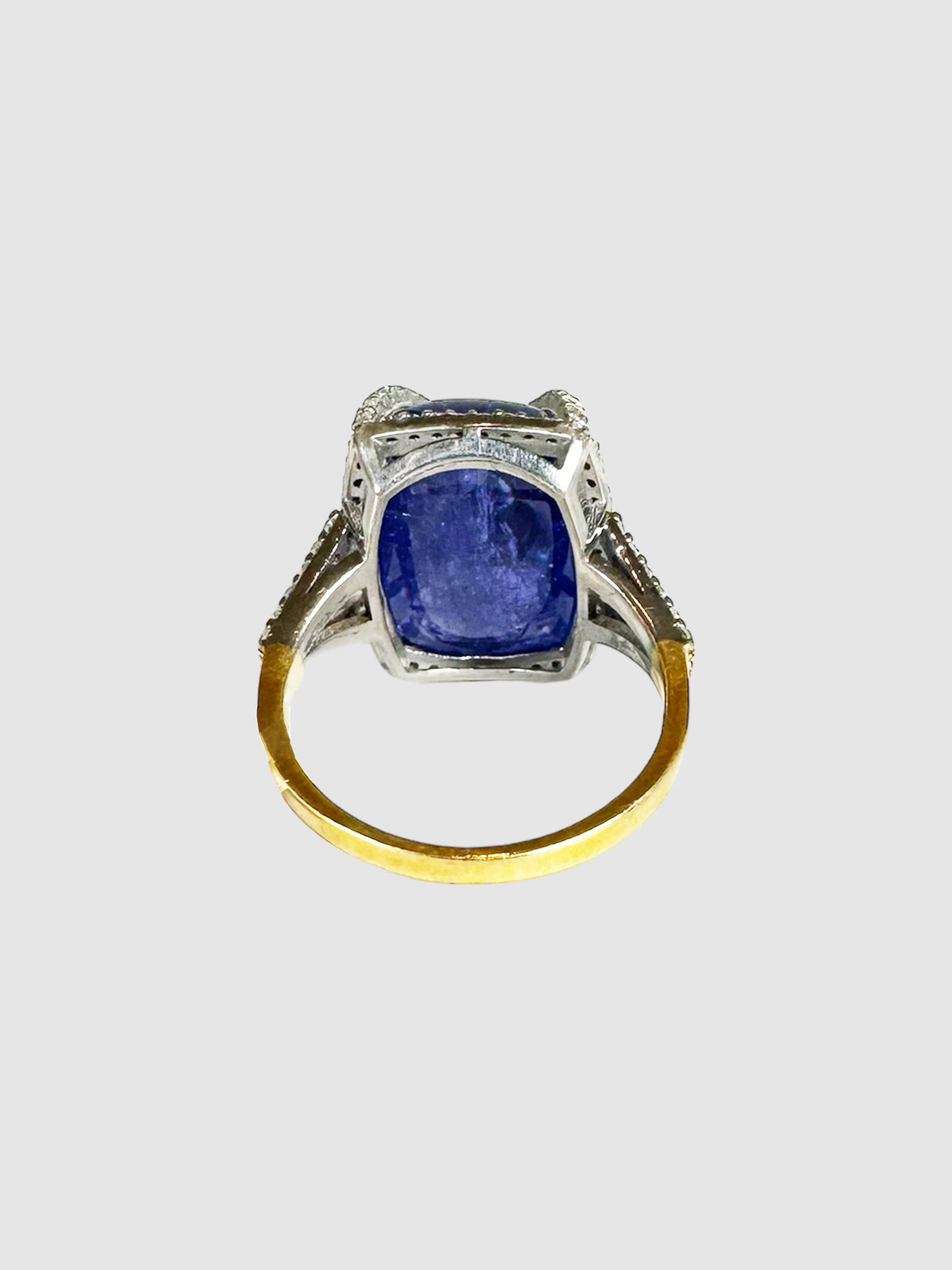 Victorian Tanzanite and Emerald Ring