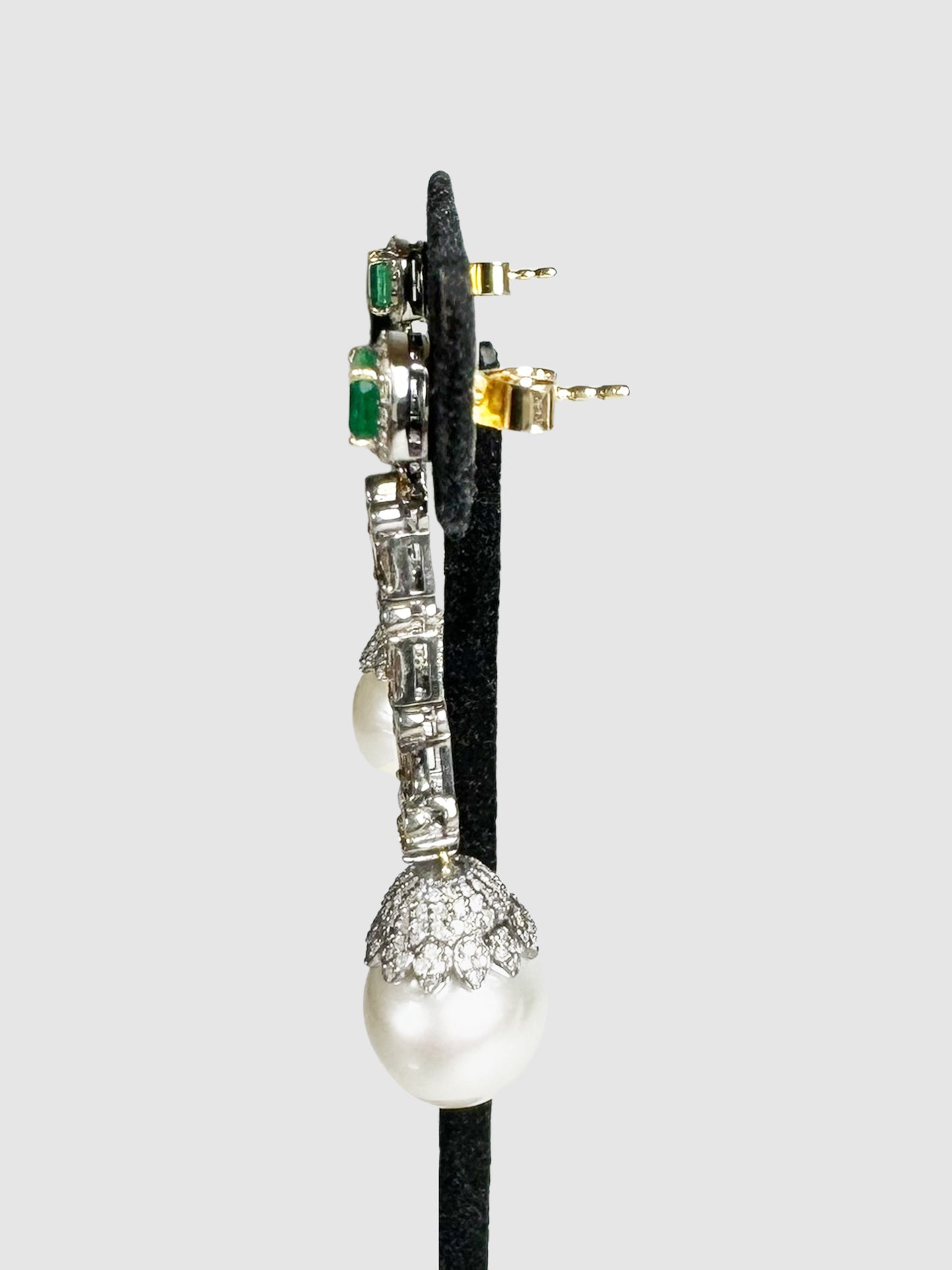 Victorian Emerald and Pearl Earrings