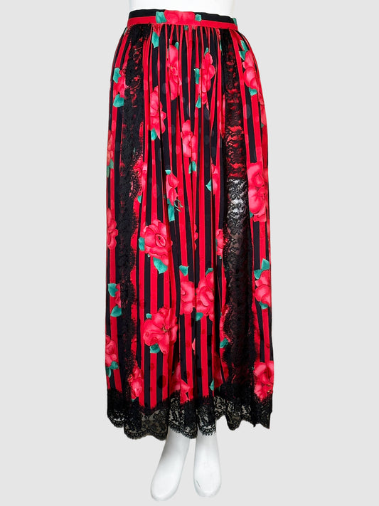 Oscar de la Renta Floral Maxi Skirt - Size 10