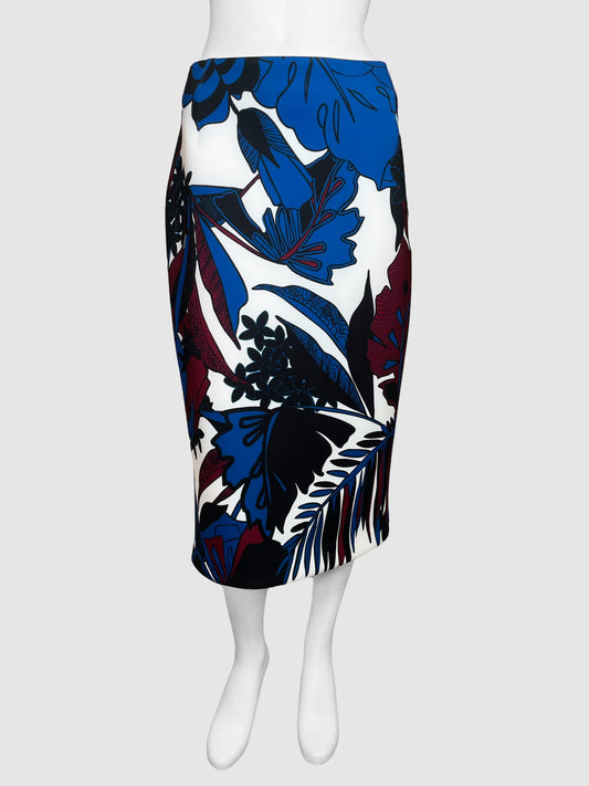 Ted Baker Tropical Pattern Midi Skirt - Size 4