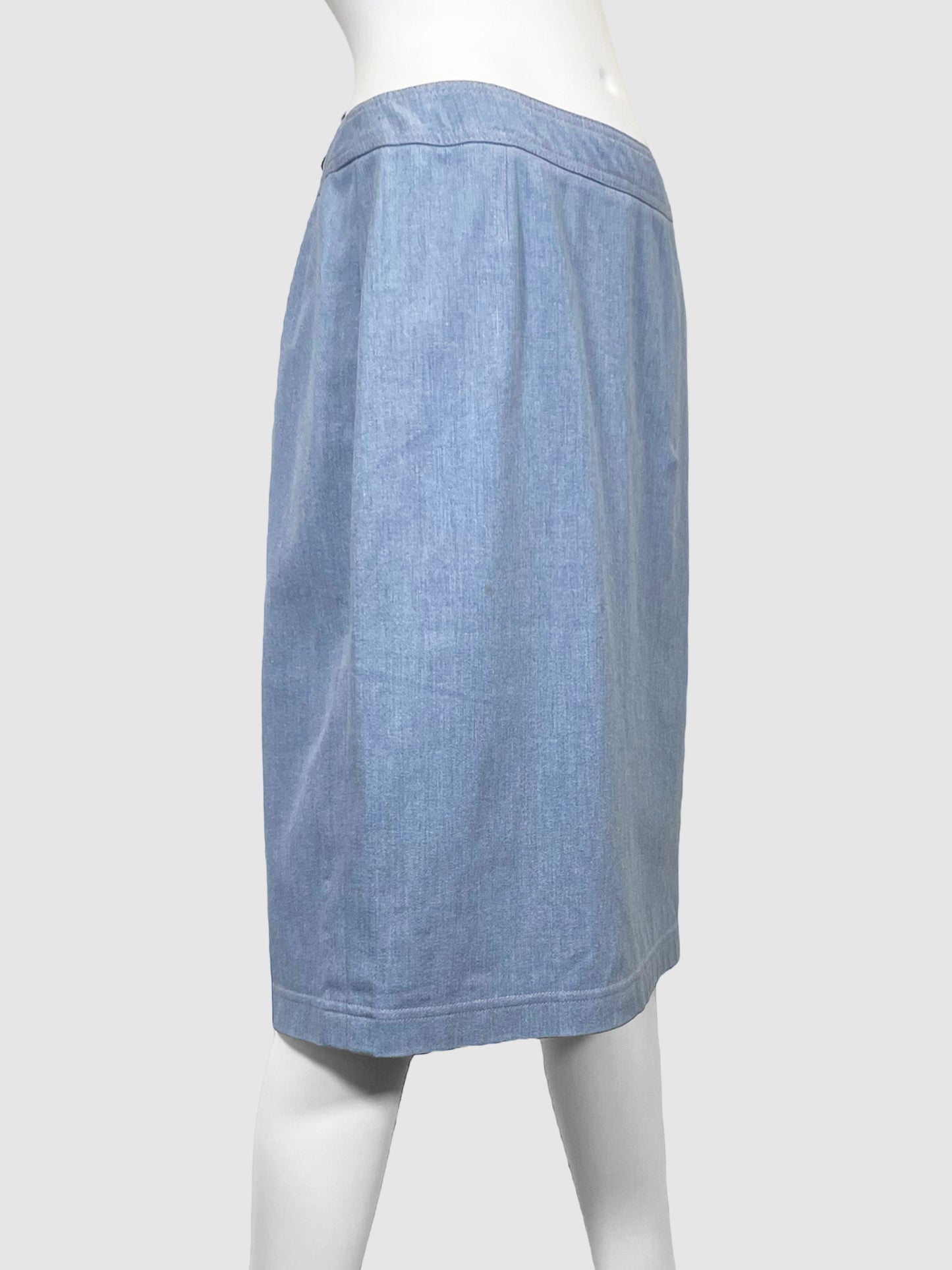Denim Skirt with Contrast Stitching - Size 42