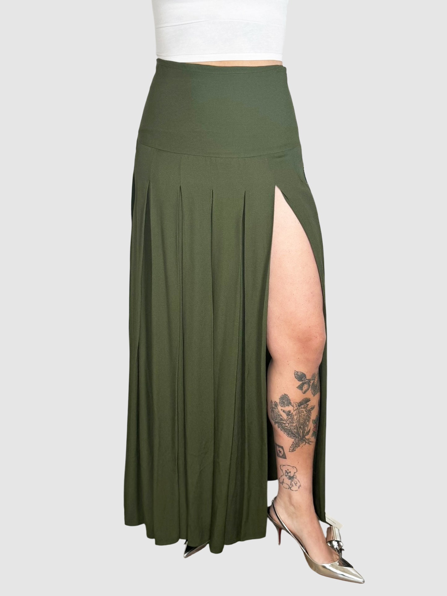 Pleated Maxi Skirt