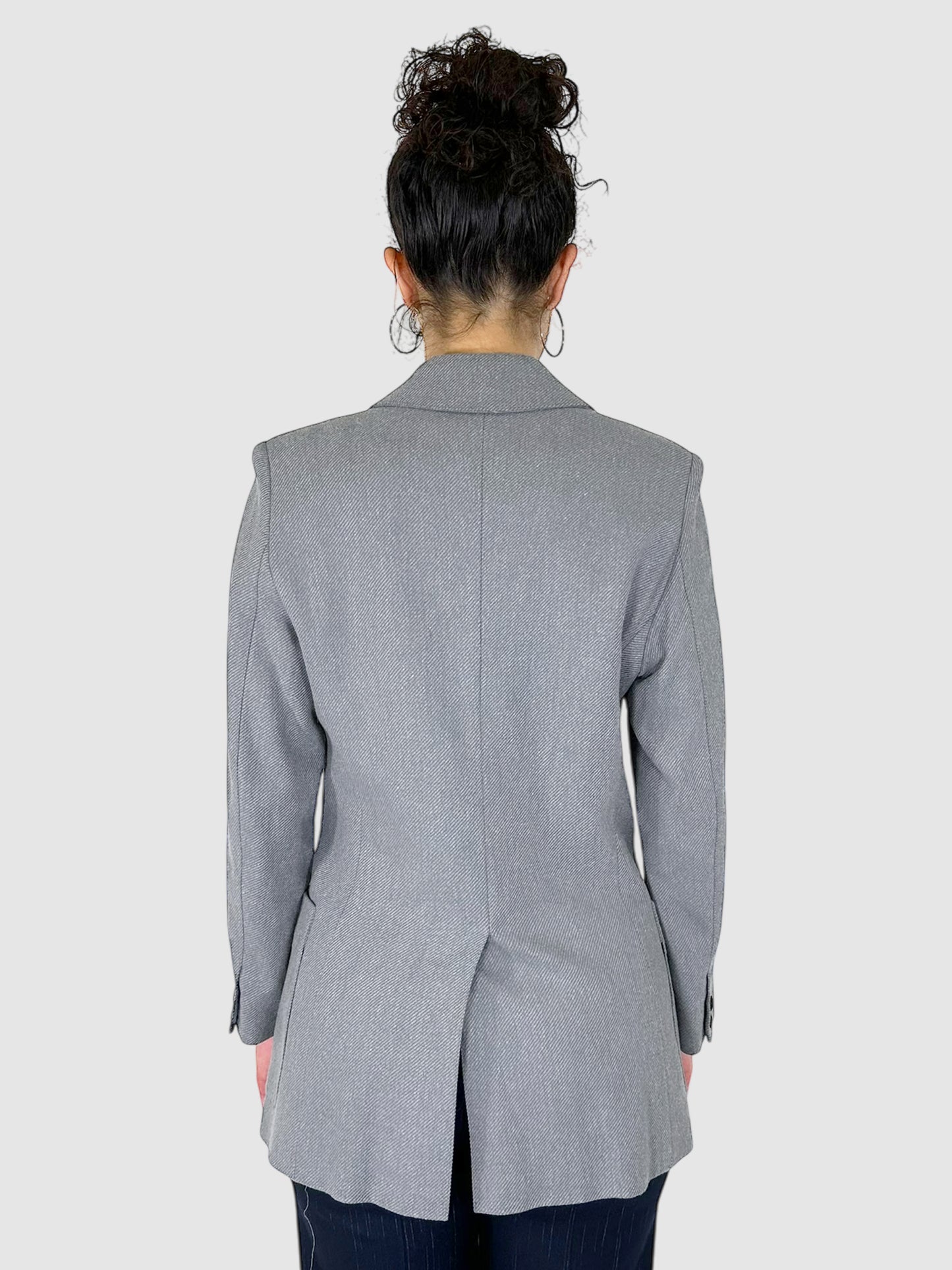 Wool Twill Single Button Blazer