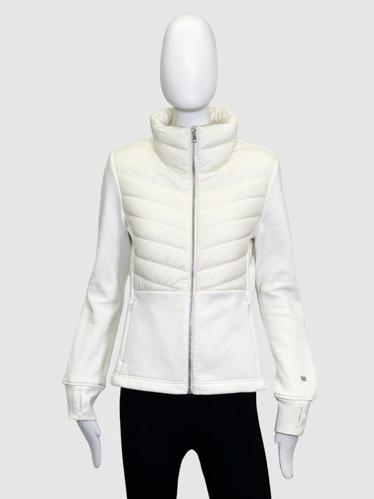 Quilted Accent Zip Up Jacket - Size S