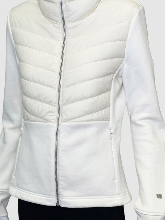 Quilted Accent Zip Up Jacket - Size S