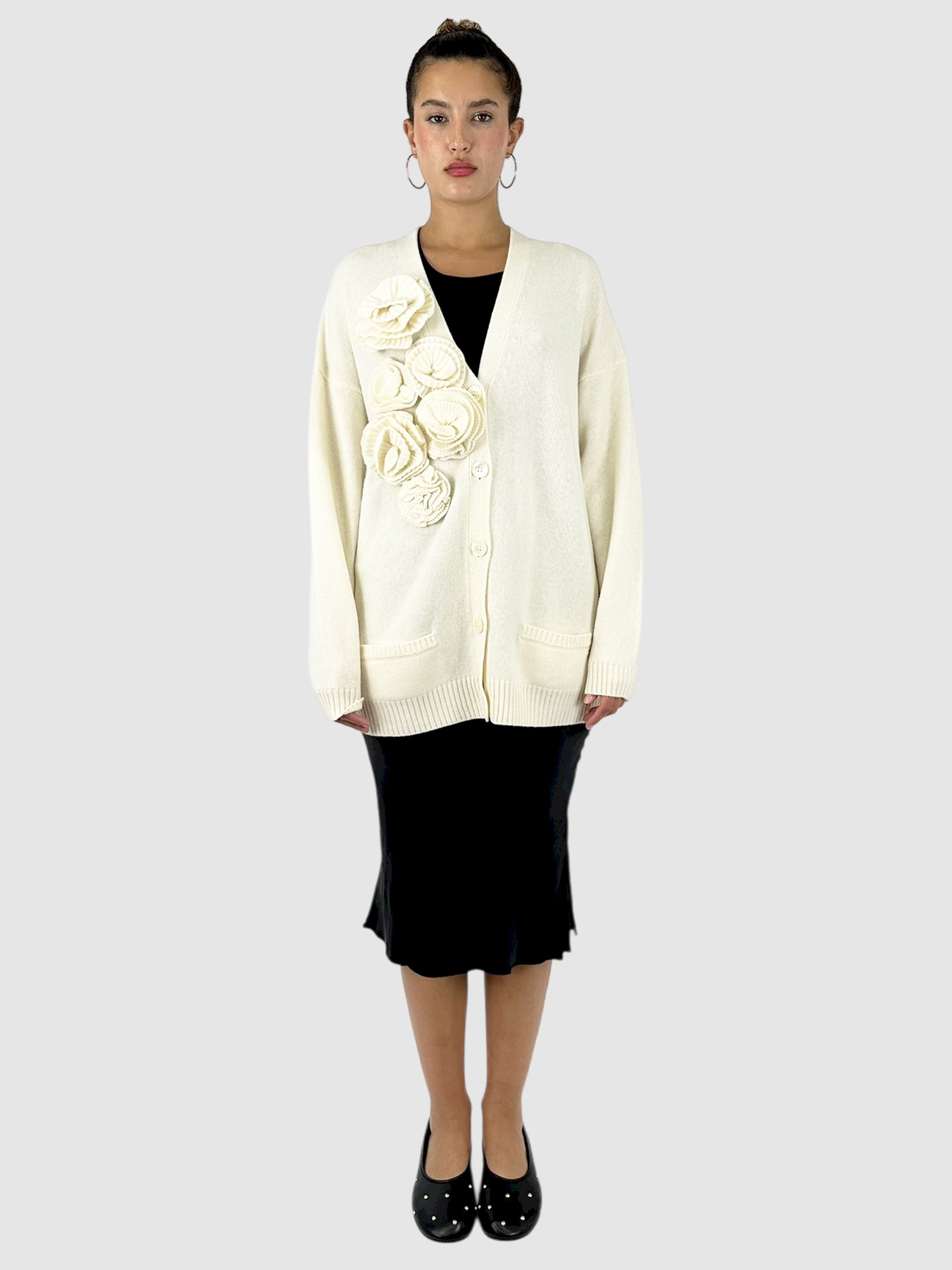 Wool Flower Cardigan