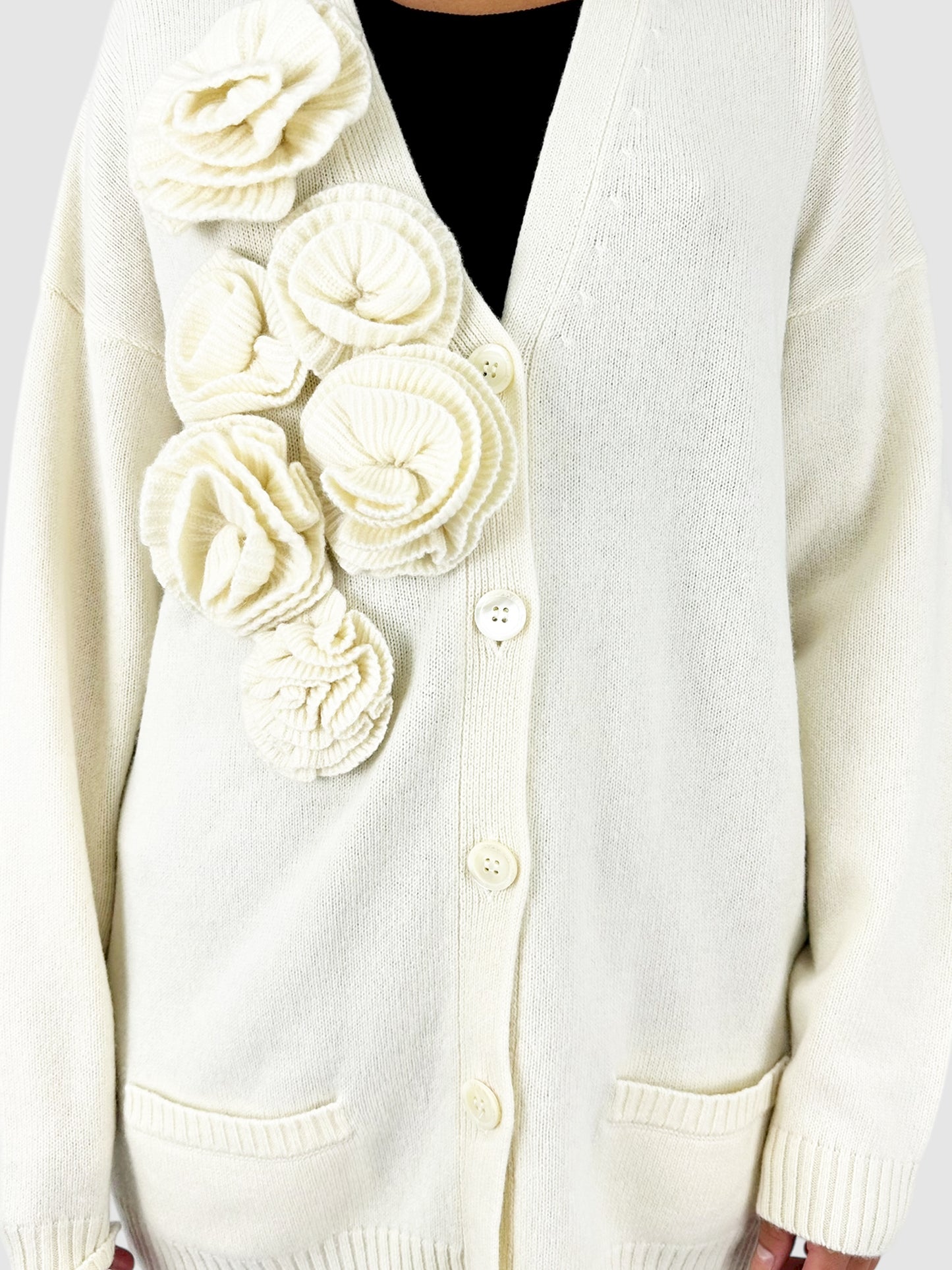 Wool Flower Cardigan