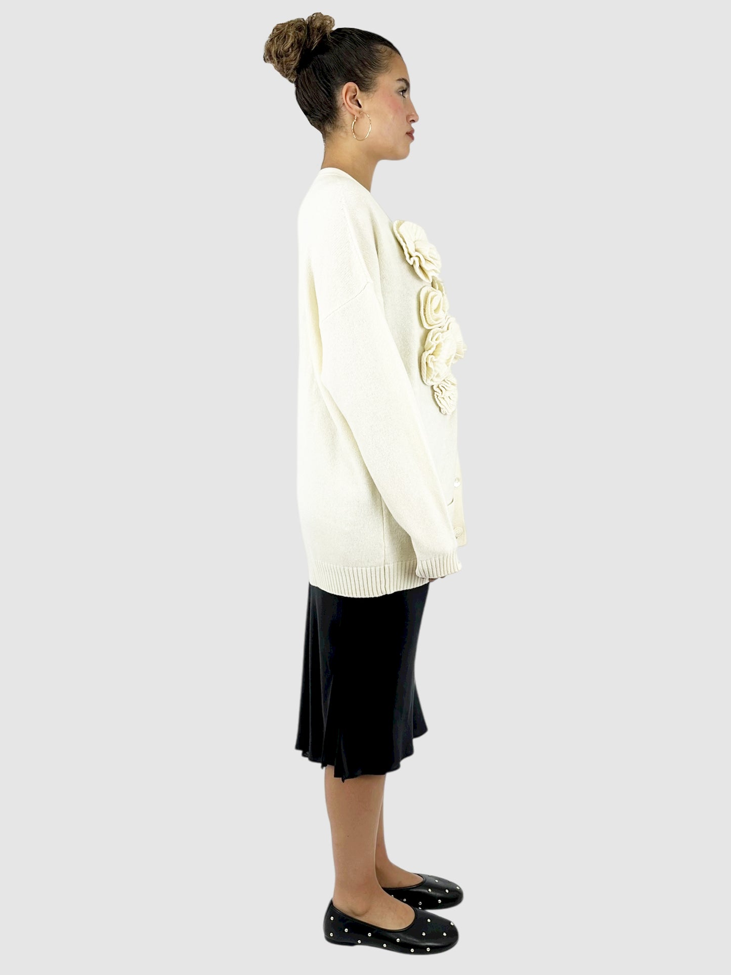 Wool Flower Cardigan