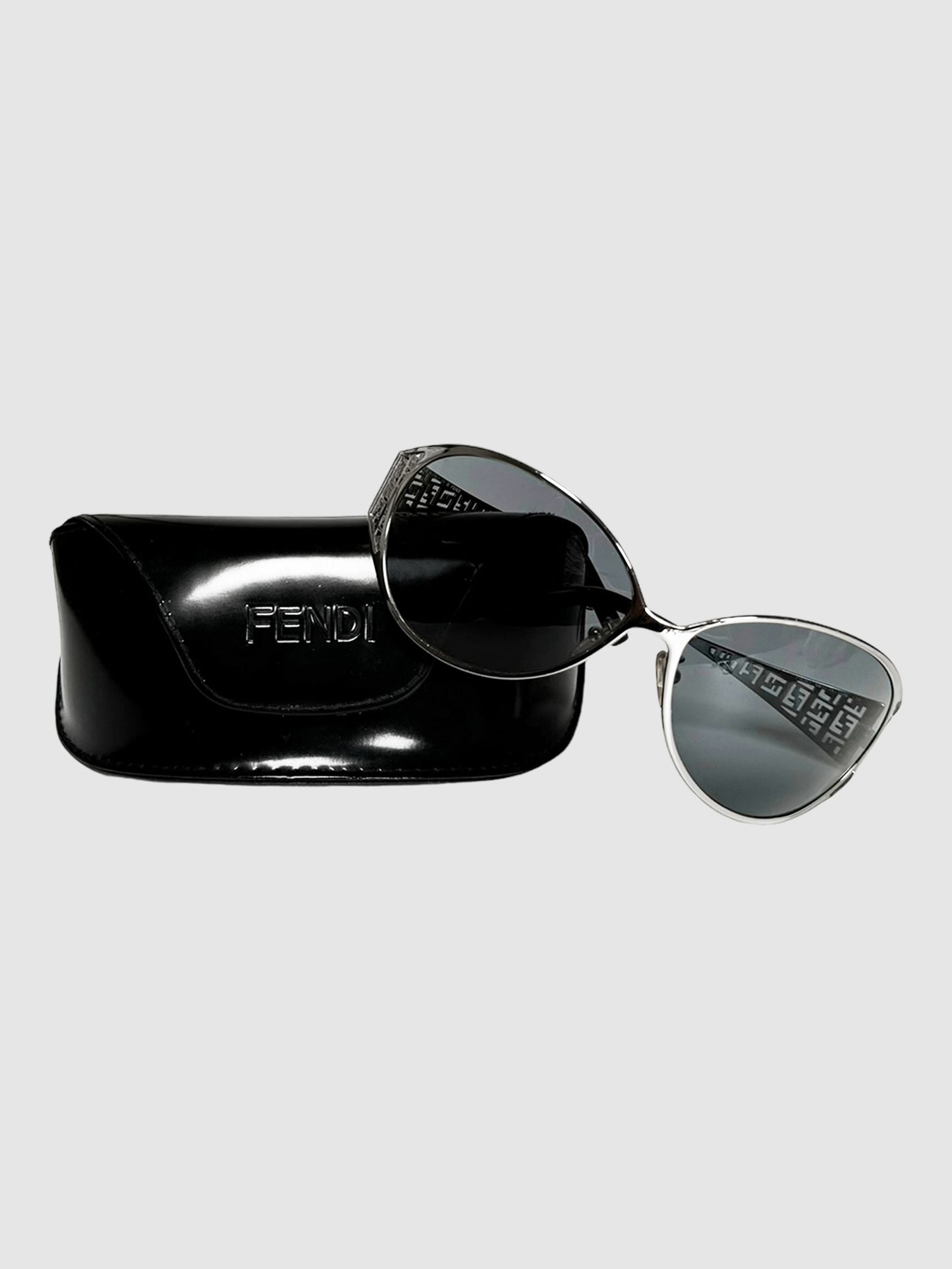 Fendi Oversized Zucca Tinted Sunglasses Consignment Secondhand Designer Luxury Resale Toronto Trendy