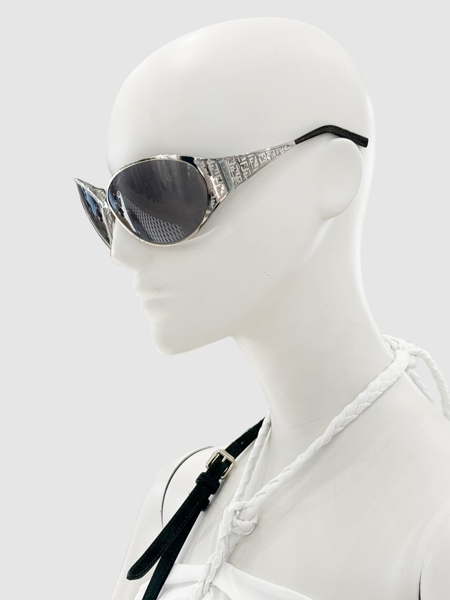 Fendi Oversized Zucca Tinted Sunglasses Consignment Secondhand Designer Luxury Resale Toronto Trendy