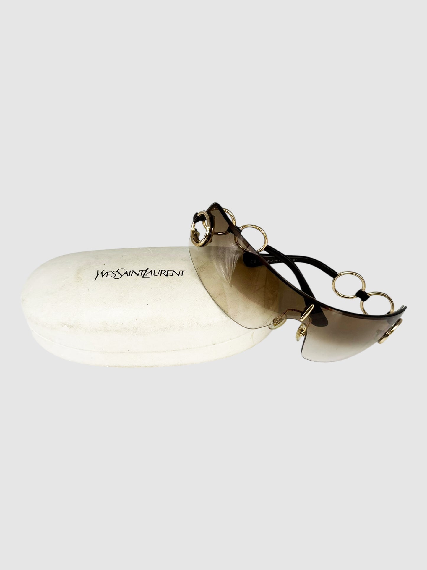 Rimless Shield Chain Sunglasses